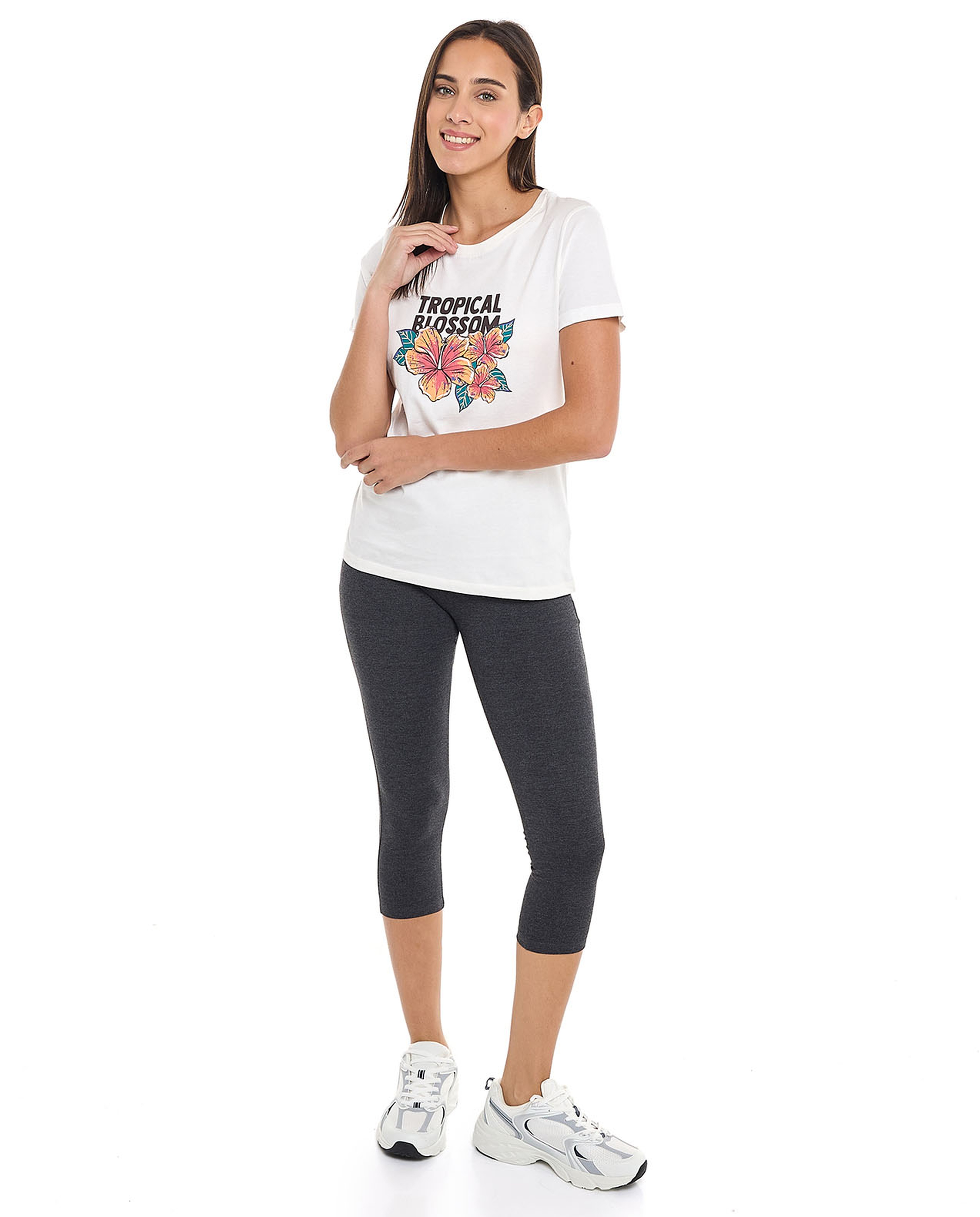 Printed T-Shirt with Crew Neck and Short Sleeves