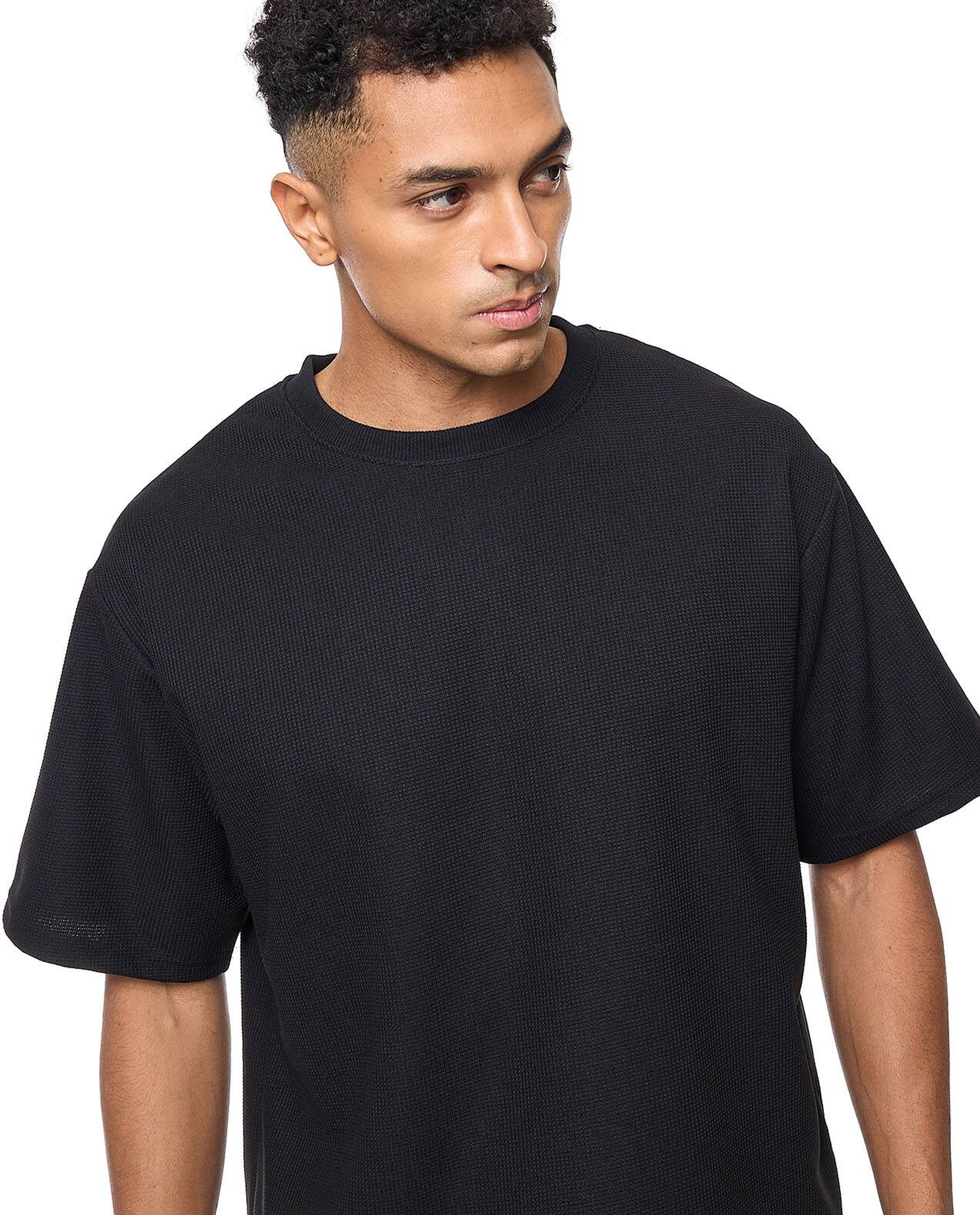Solid T-shirt with Crew Neck and Short Sleeves