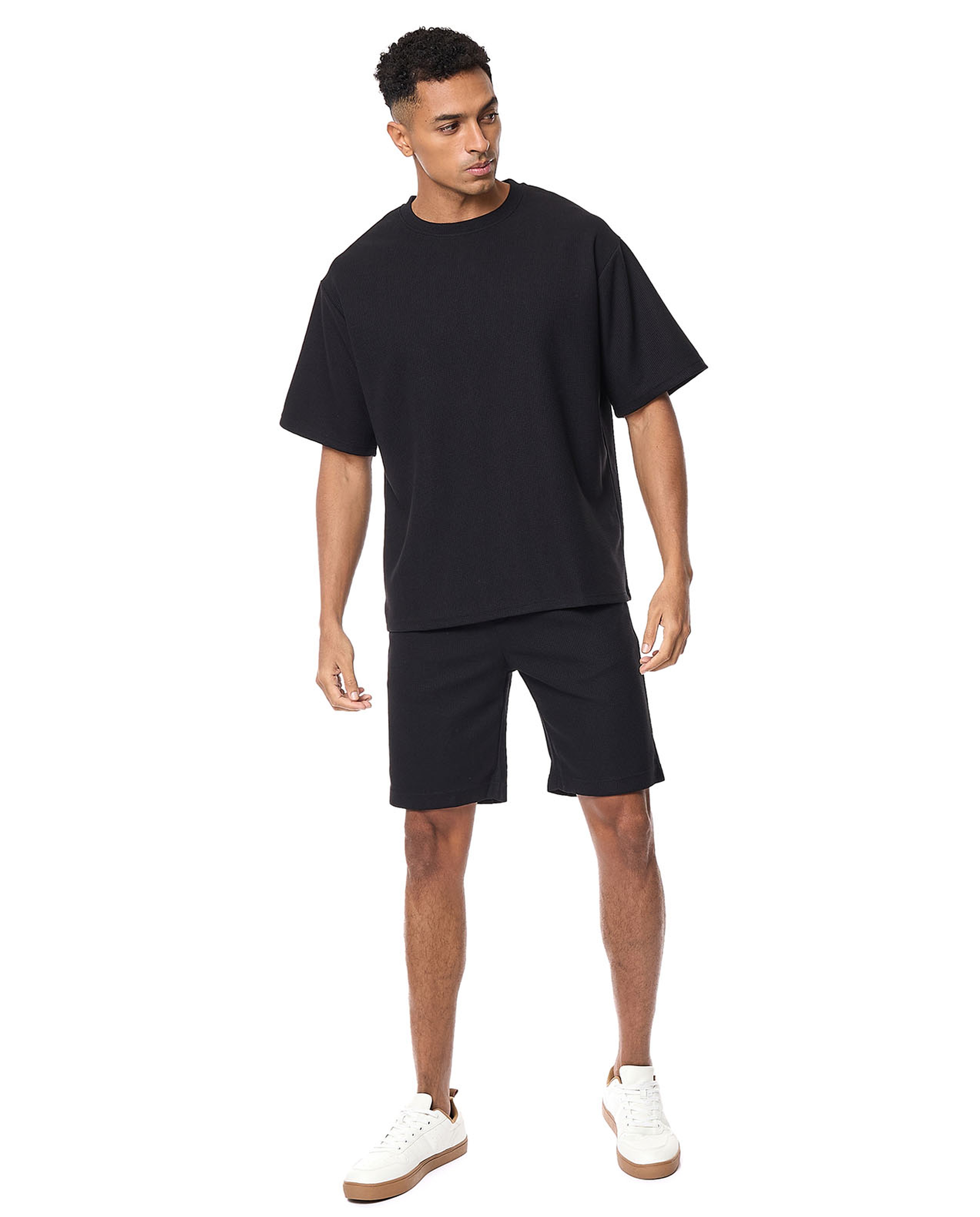 Solid T-shirt with Crew Neck and Short Sleeves