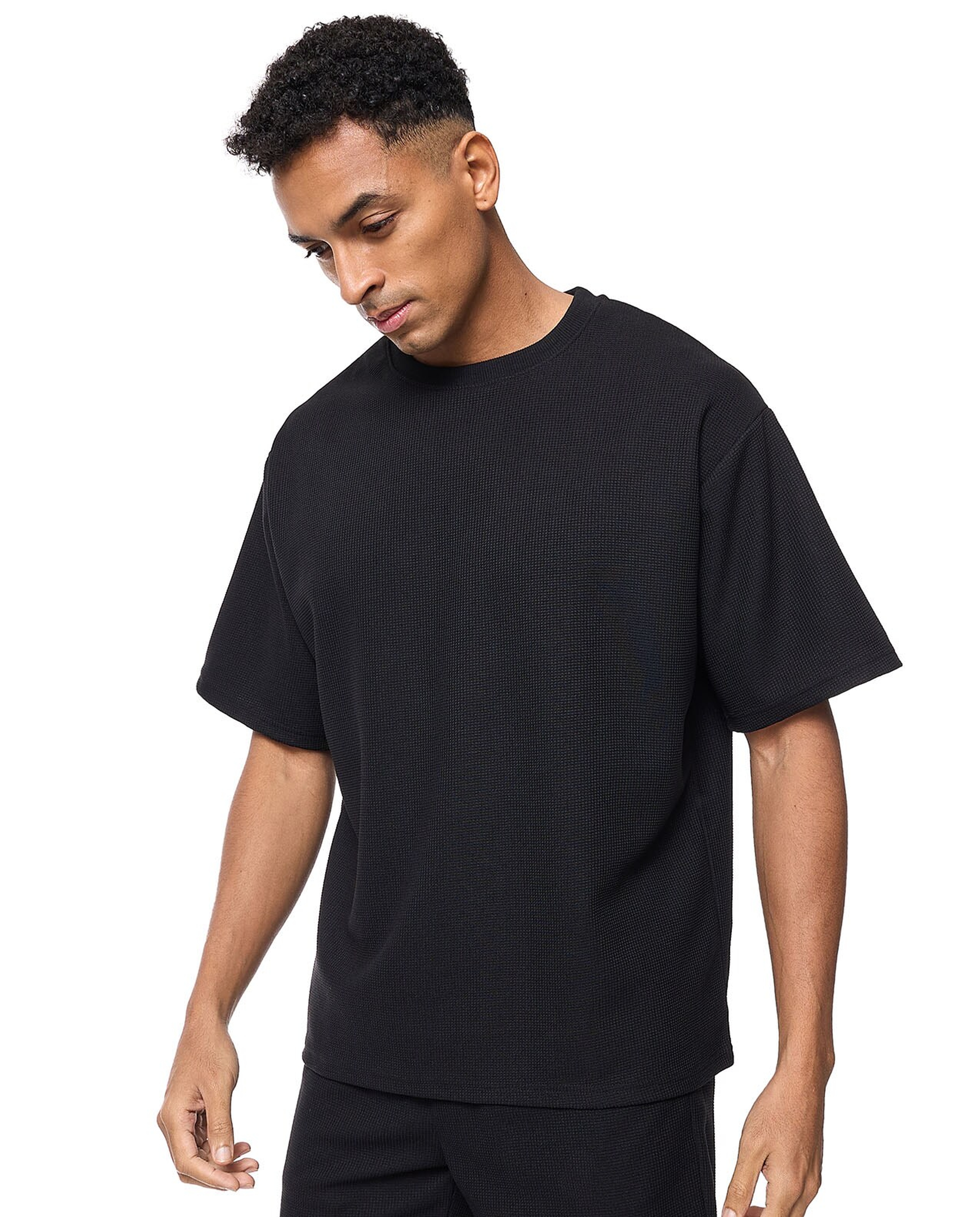 Solid T-shirt with Crew Neck and Short Sleeves