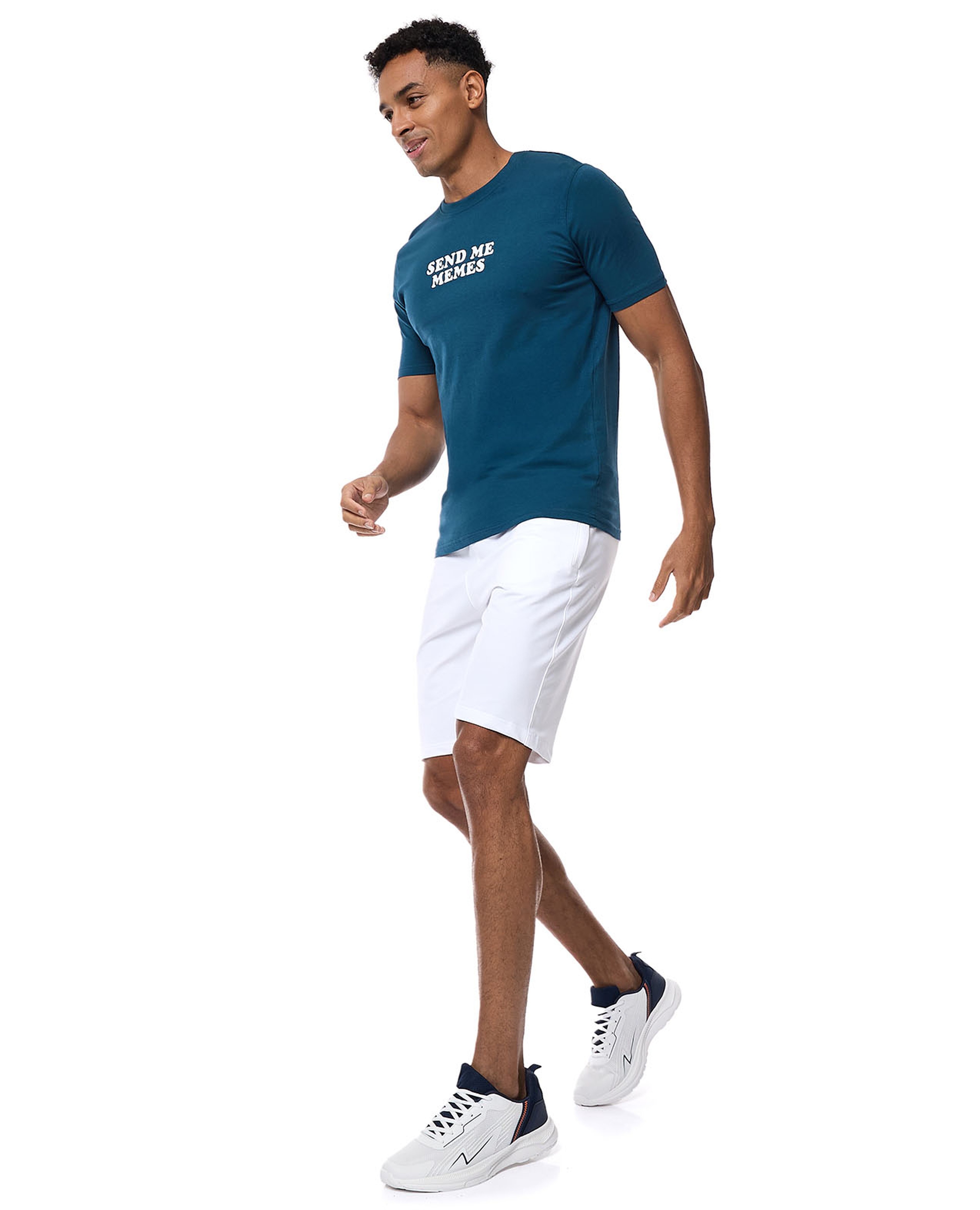 Solid Shorts With Drawstring Waist