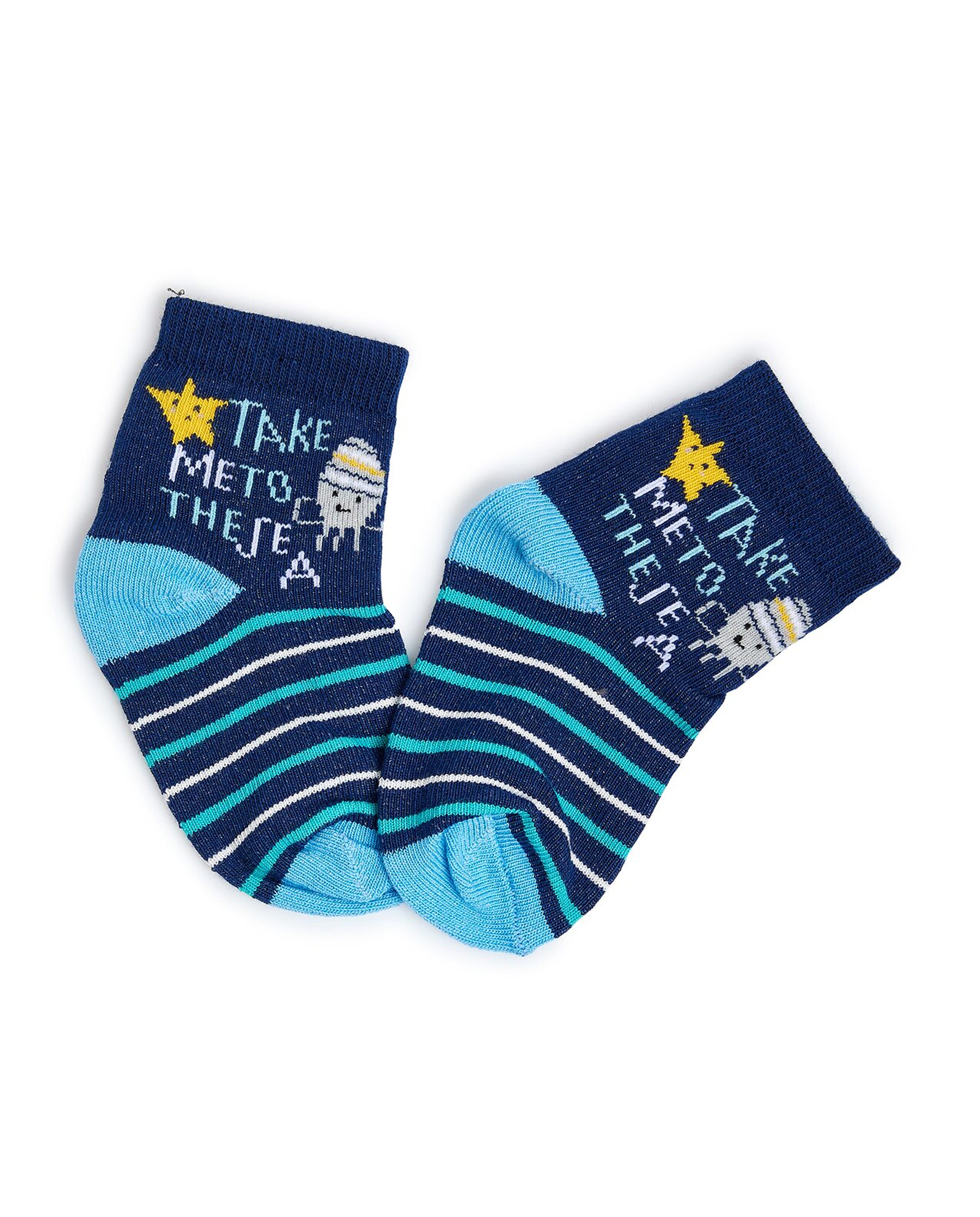 3 Pack Printed Ankle Socks
