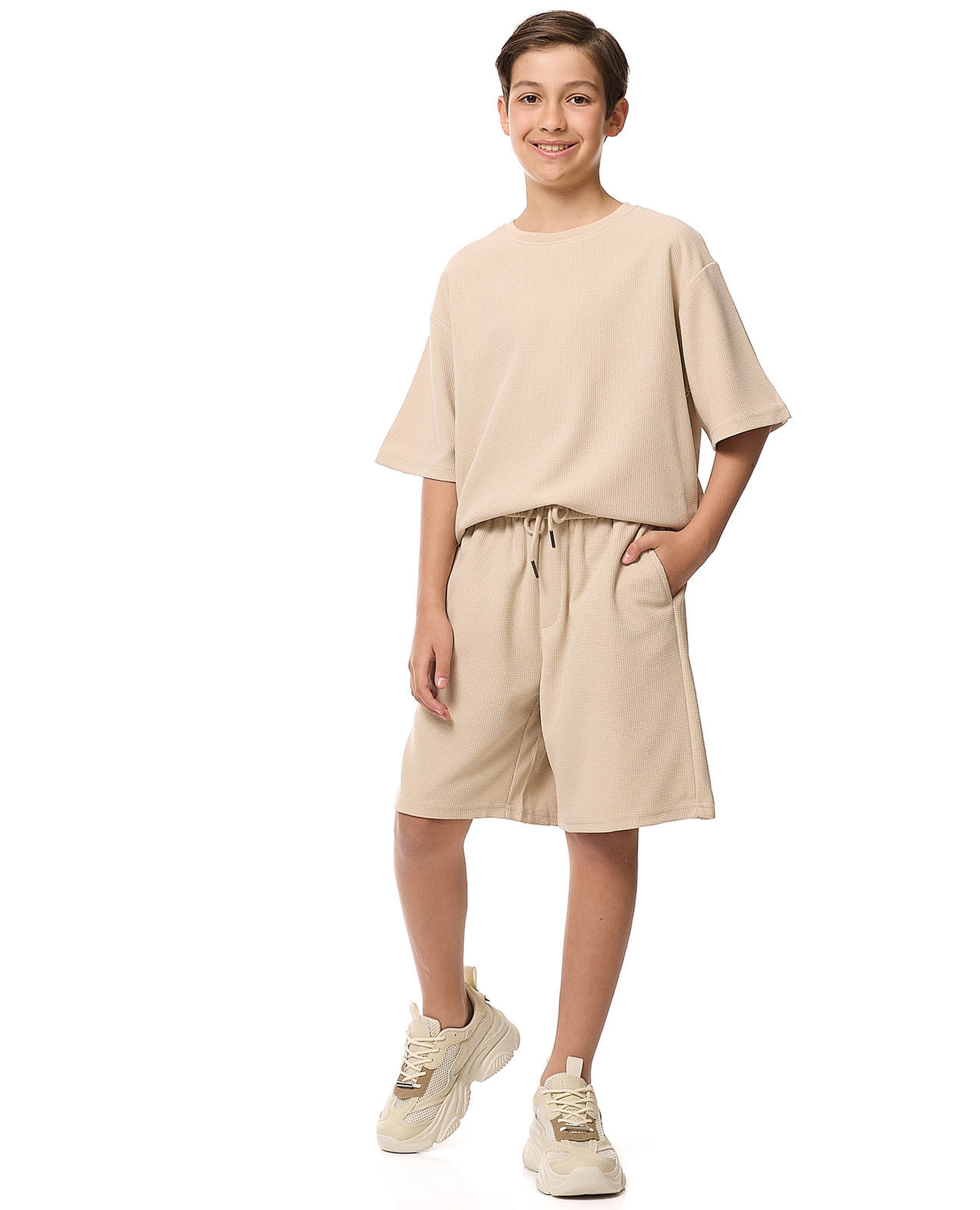 شورت منسوج برباط خصر