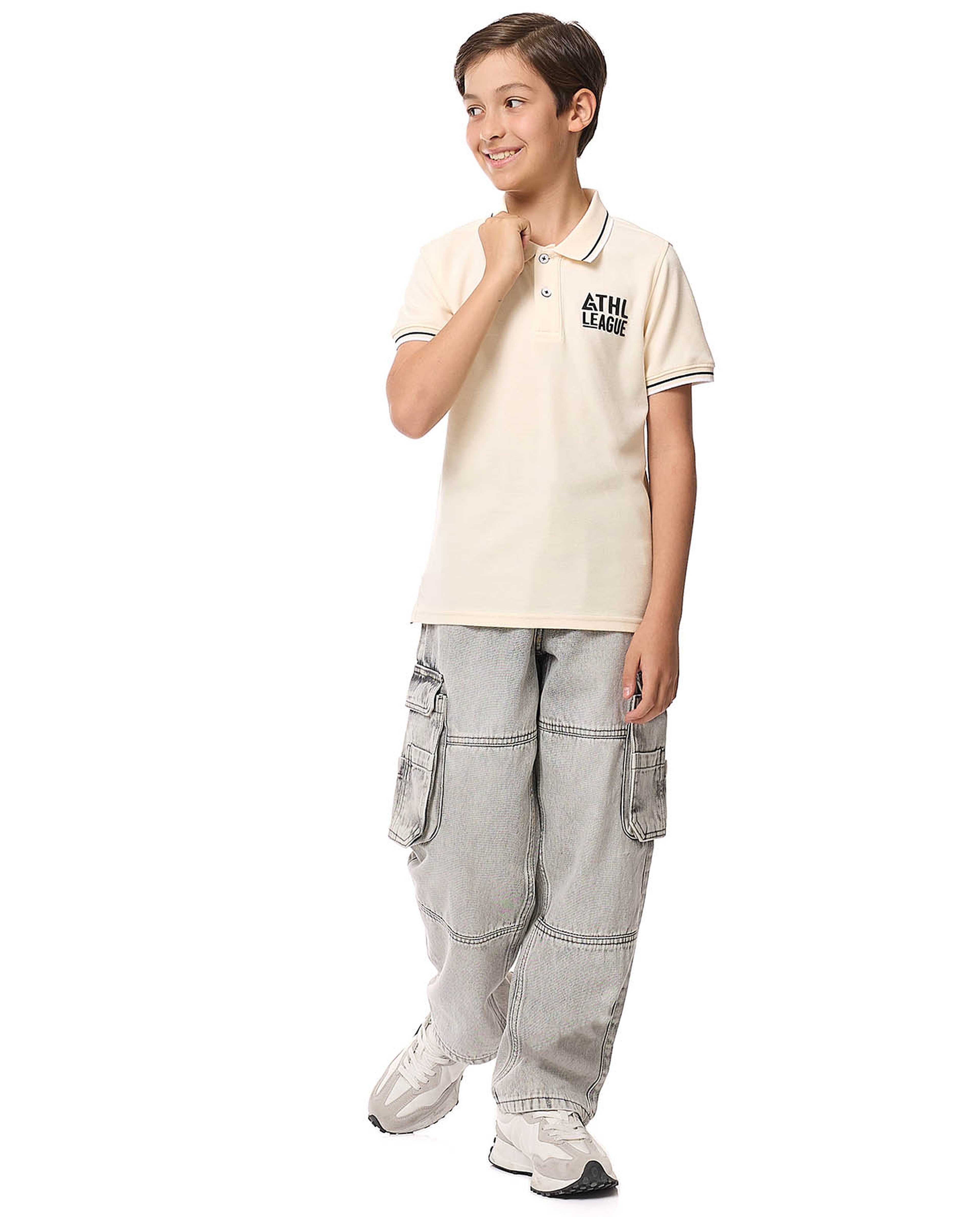 Printed Polo T-Shirt with Short Sleeves