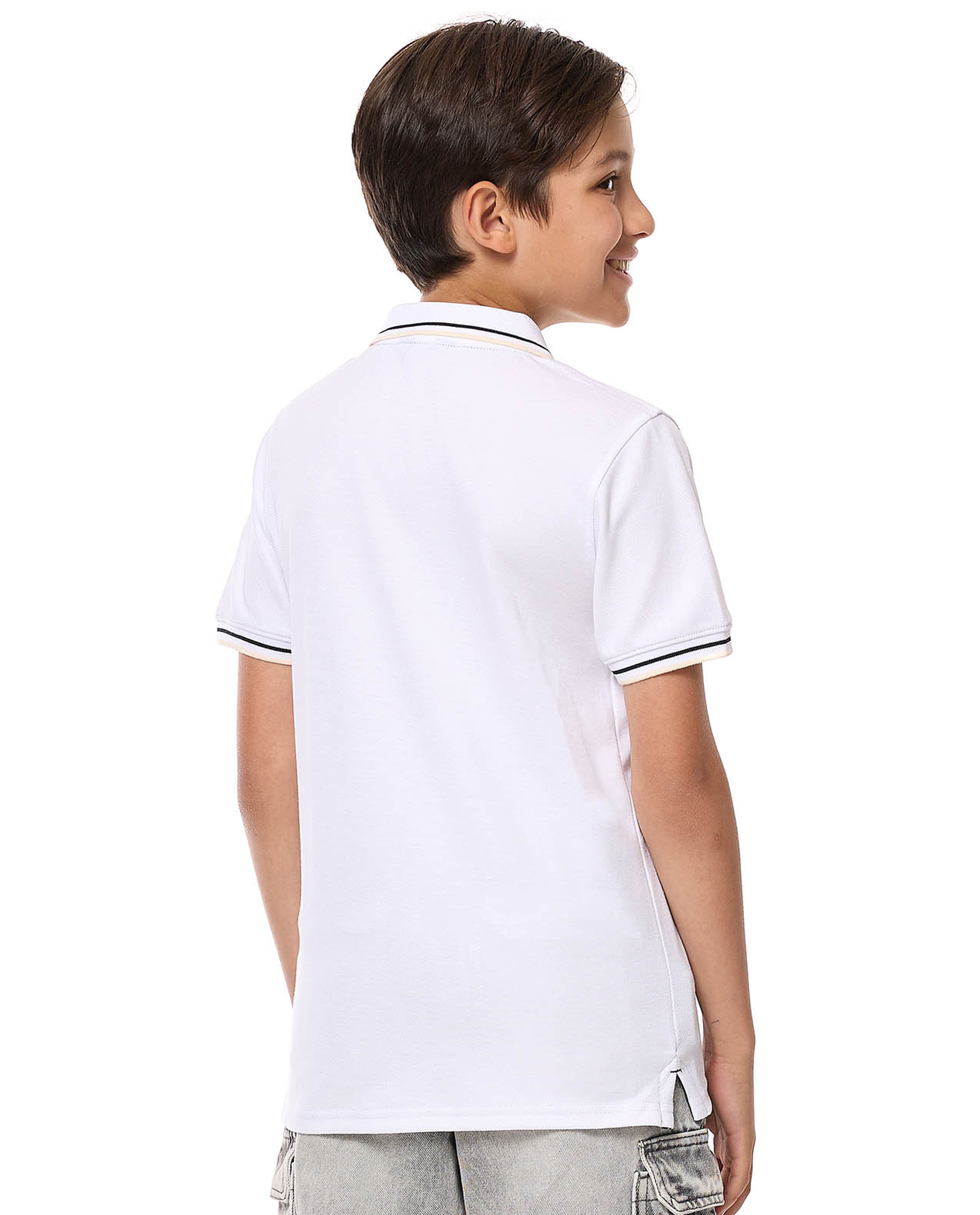 Printed Polo T-Shirt with Short Sleeves