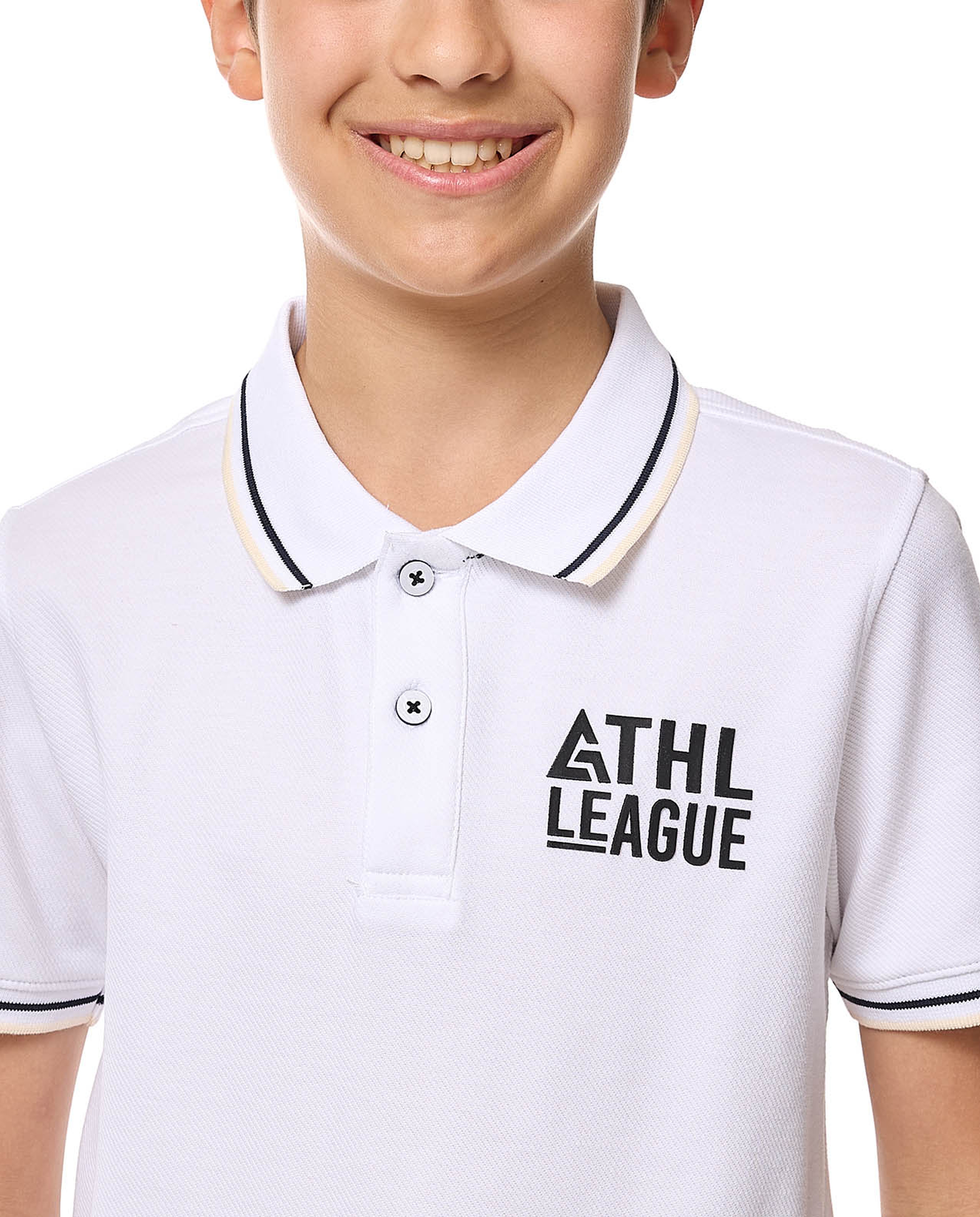 Printed Polo T-Shirt with Short Sleeves