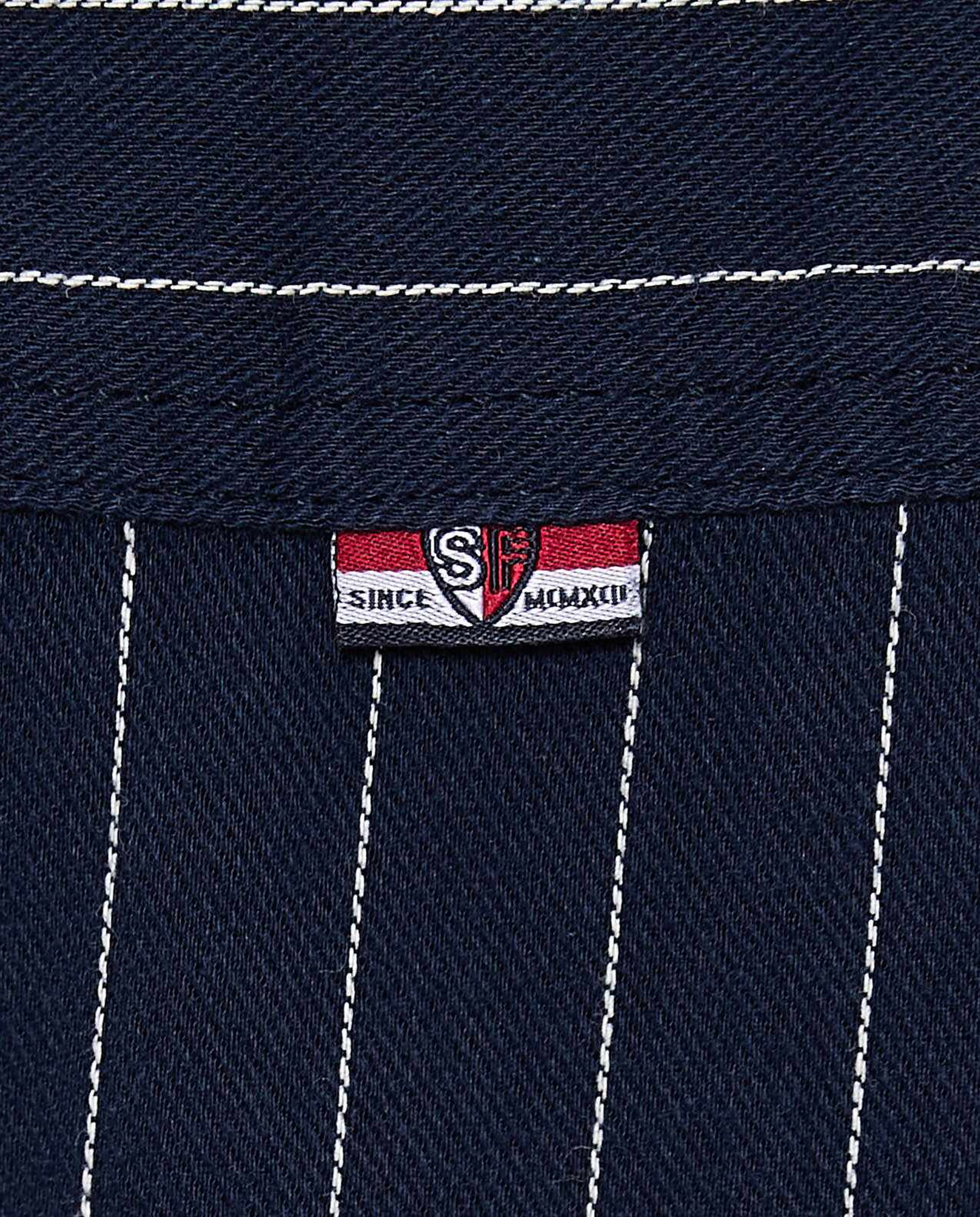 Striped Shirt with Button-Down Collar and Short Sleeves