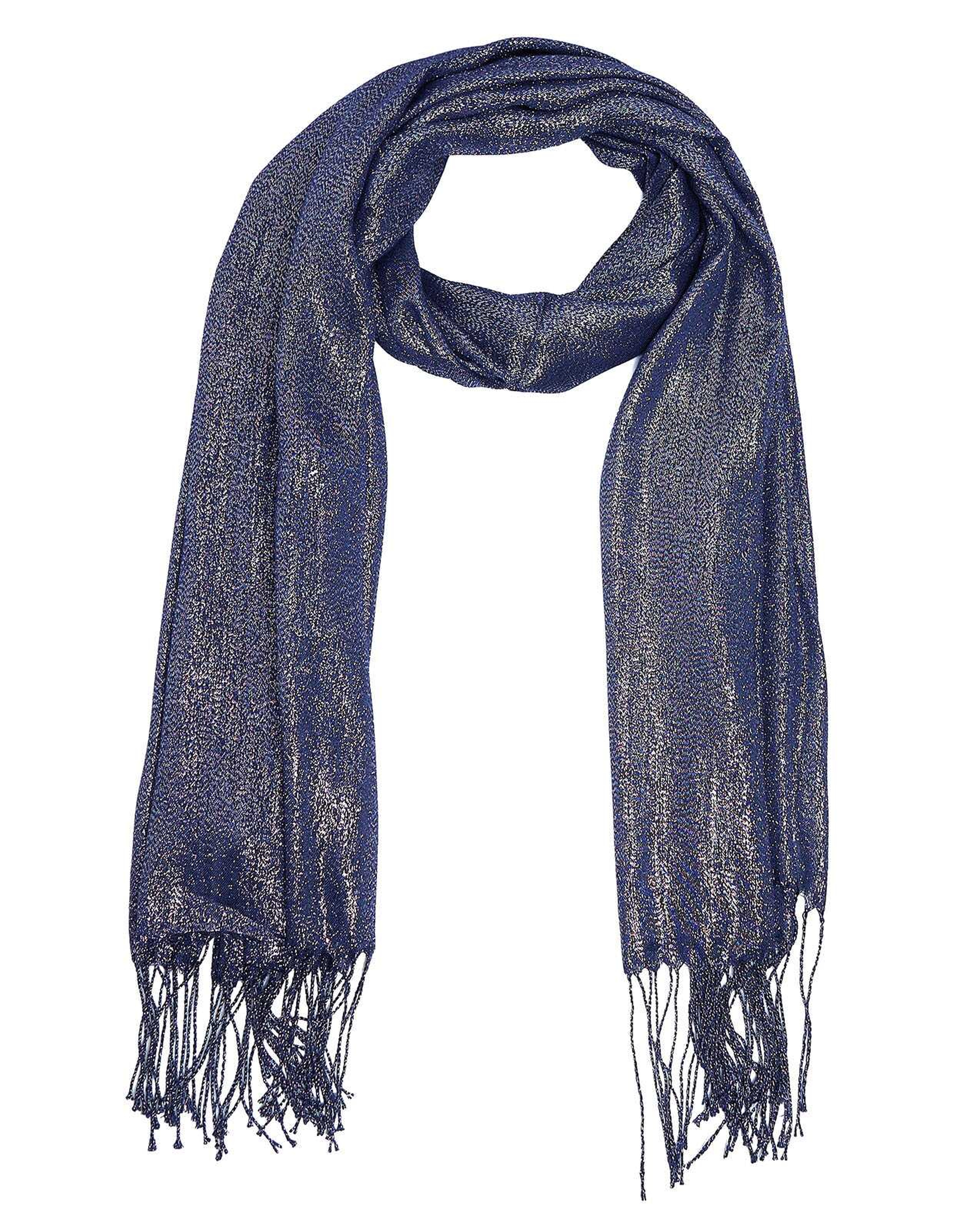 وشاح منسوج بكشكشة - 85x180 سم