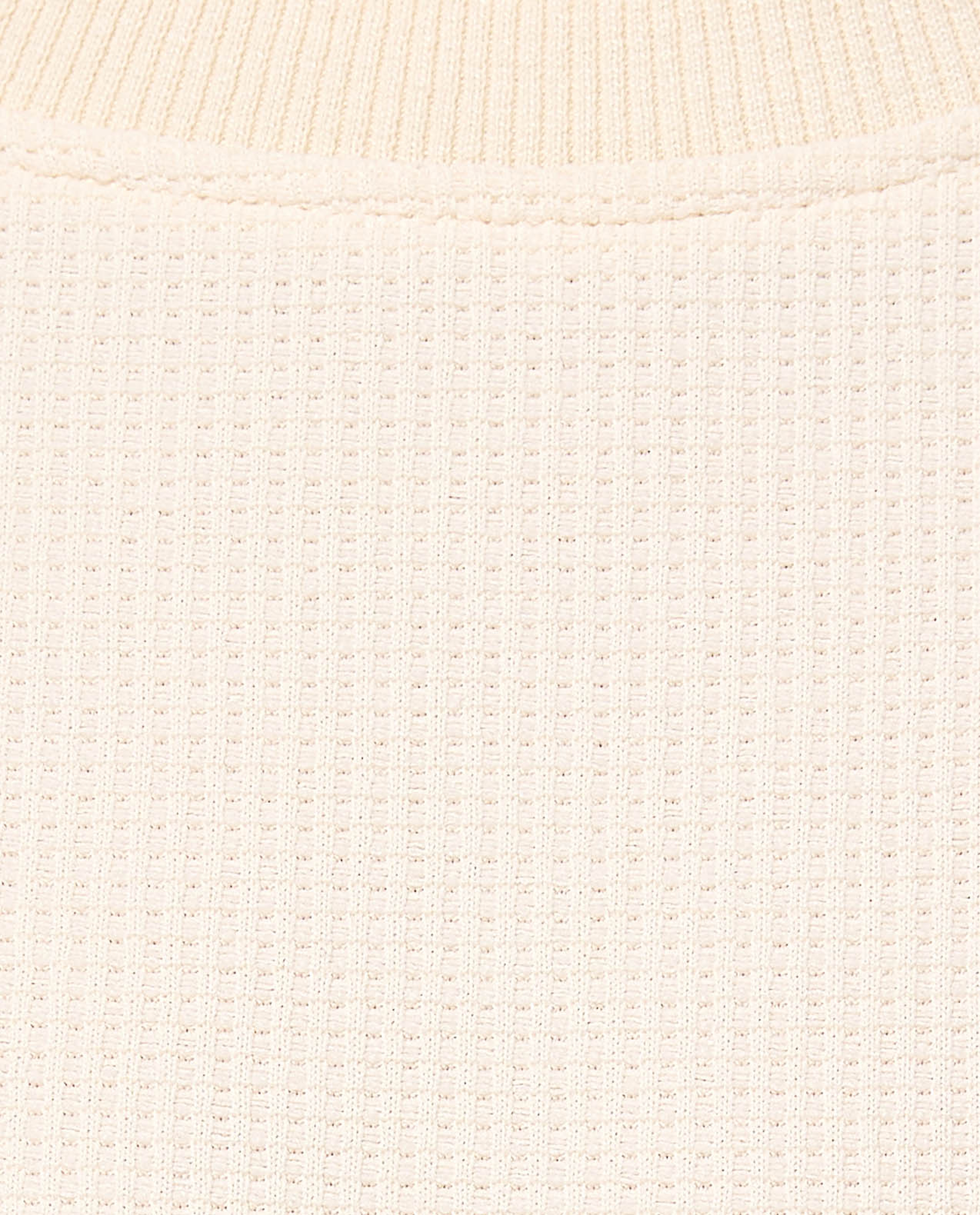 Textured Oversized T-Shirt with Crew Neck and Short Sleeves