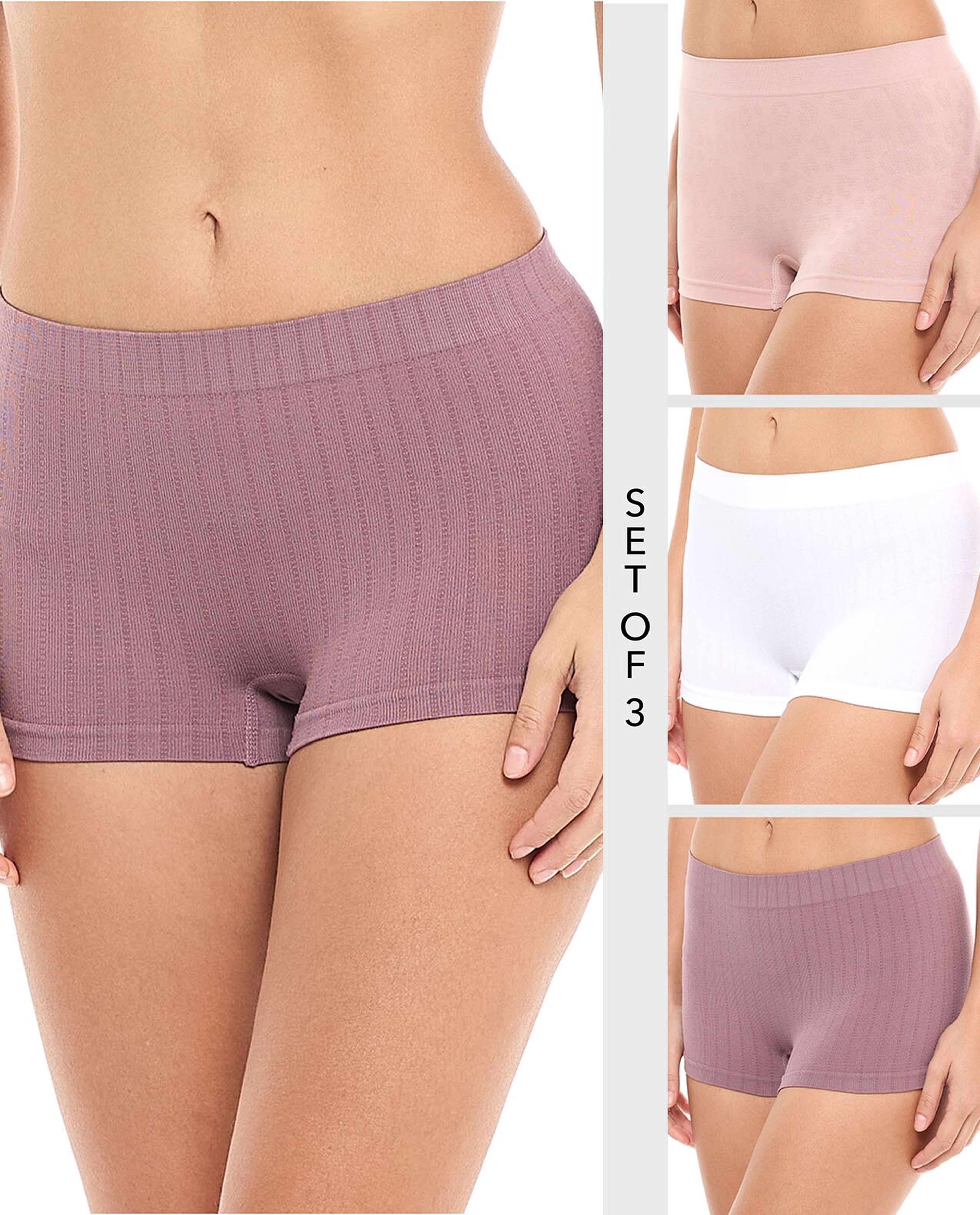 3 Pack Seamless Boyshorts