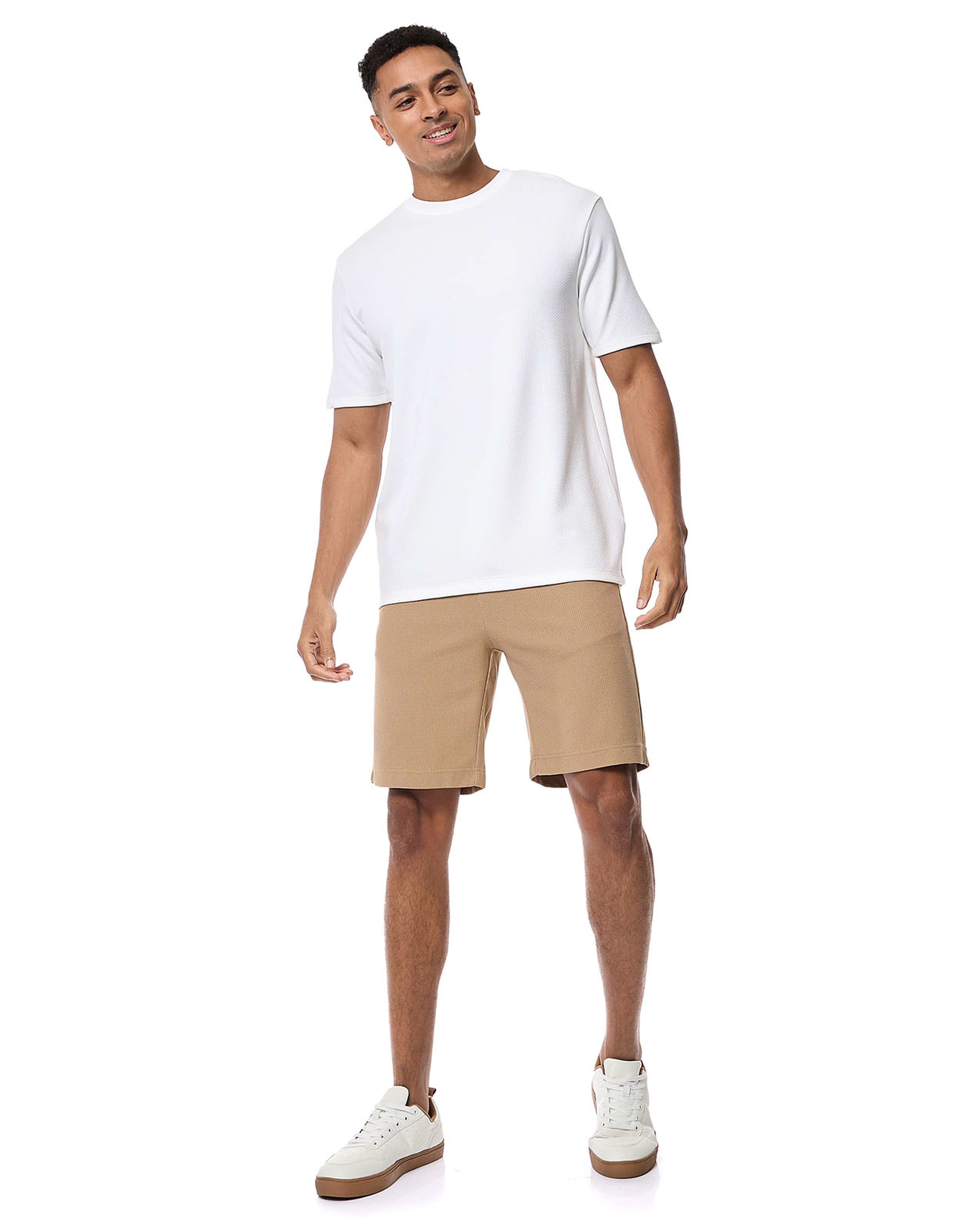 Solid T-shirt with Crew Neck and Short Sleeves