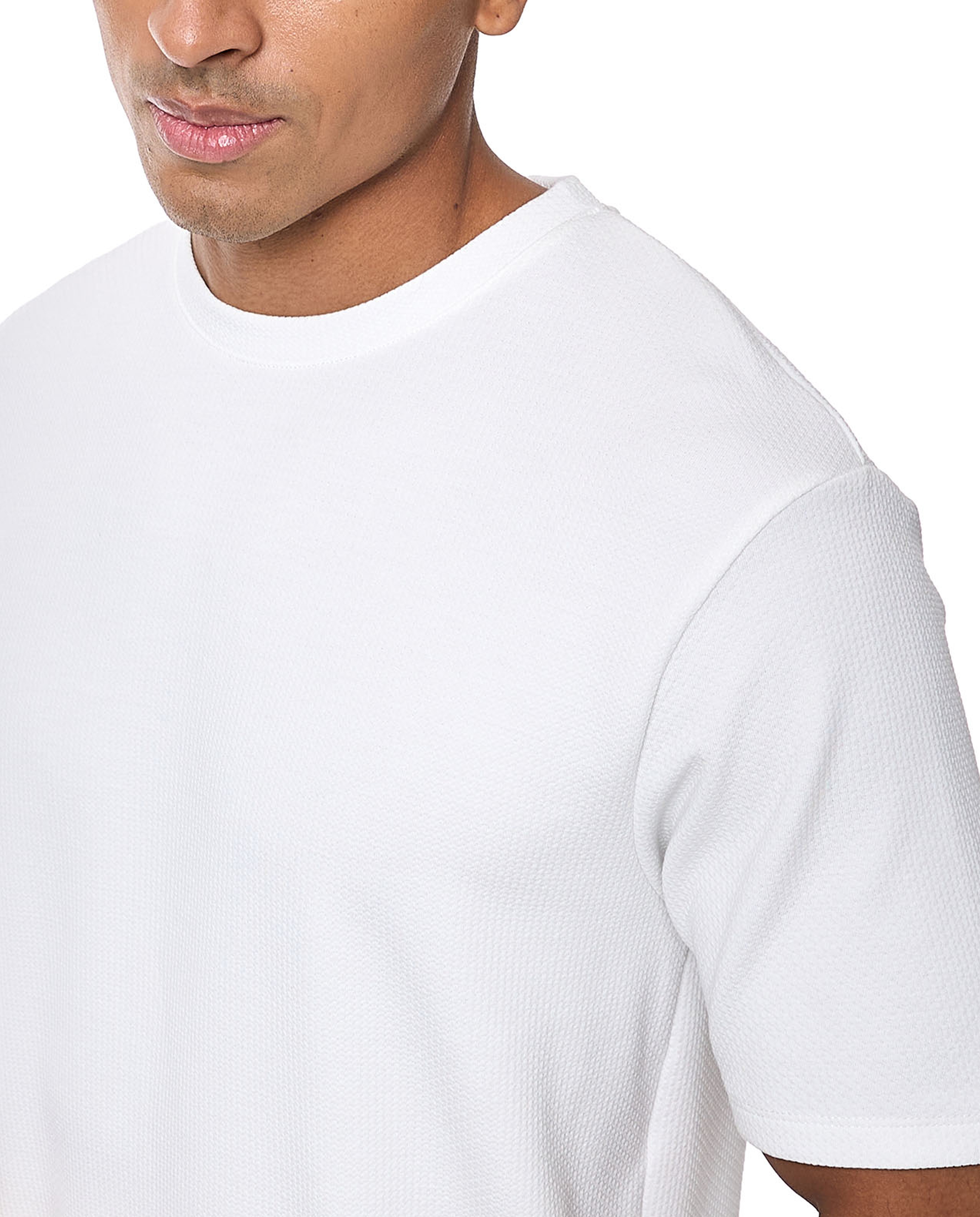 Solid T-shirt with Crew Neck and Short Sleeves