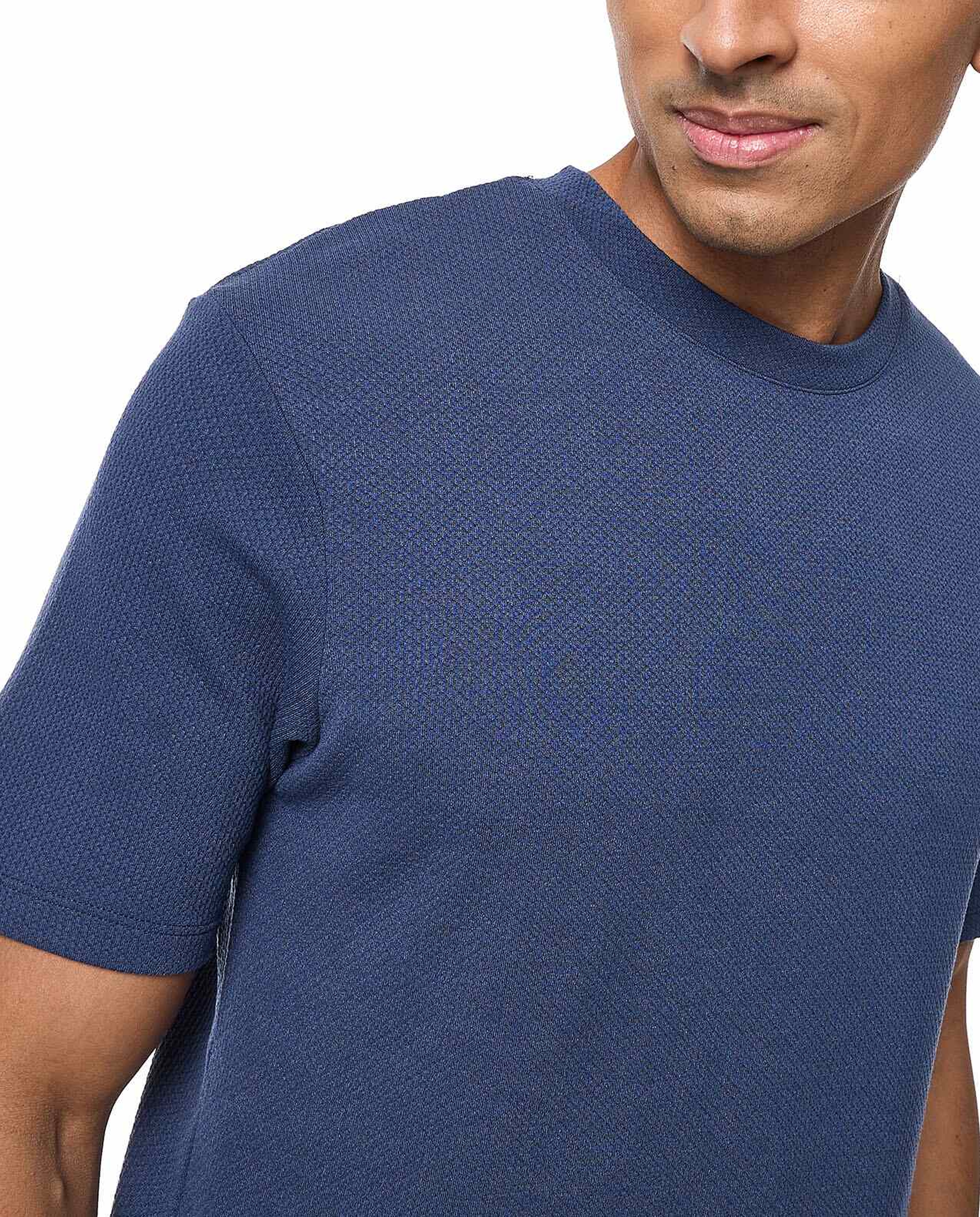 Solid T-shirt with Crew Neck and Short Sleeves
