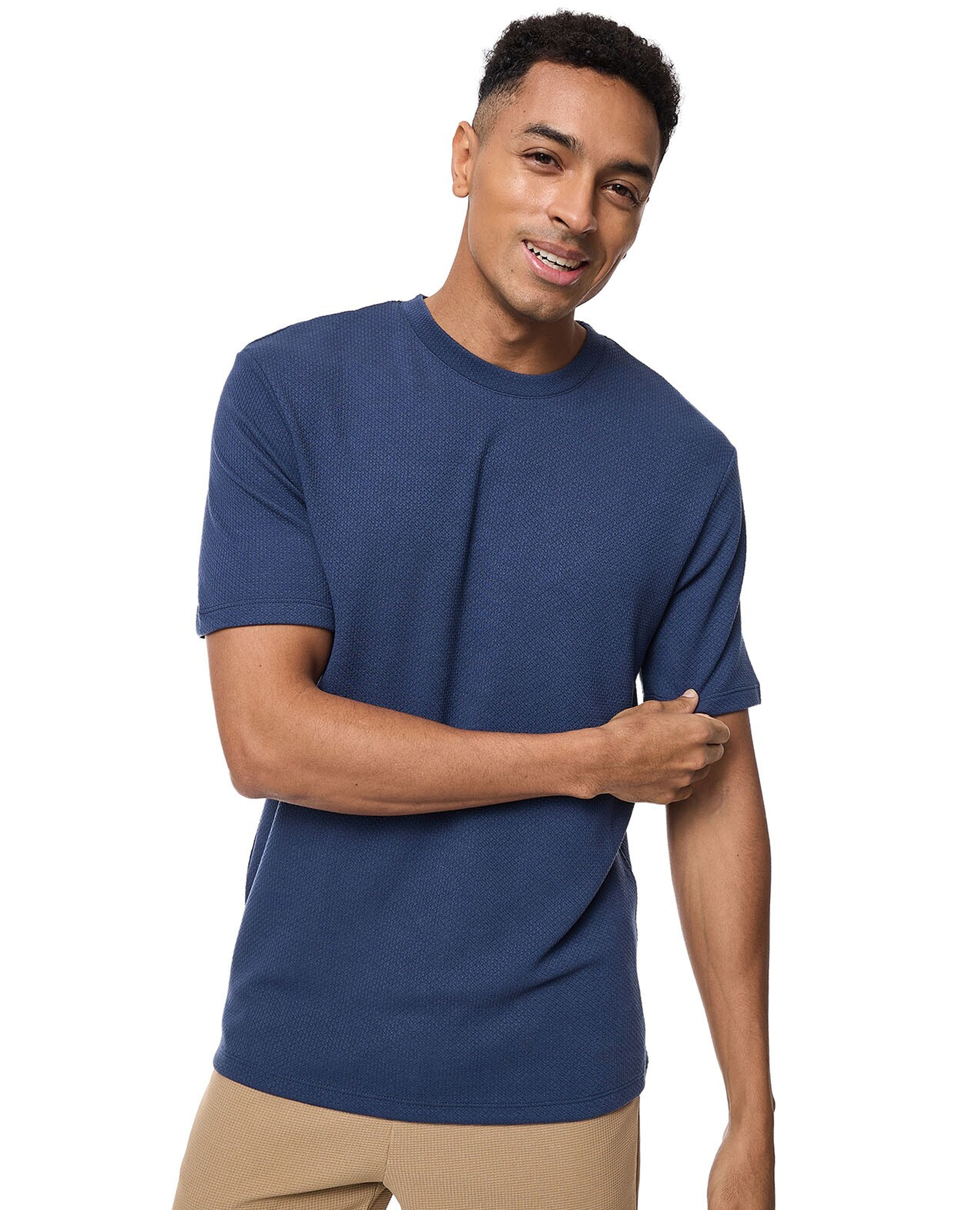 Solid T-shirt with Crew Neck and Short Sleeves