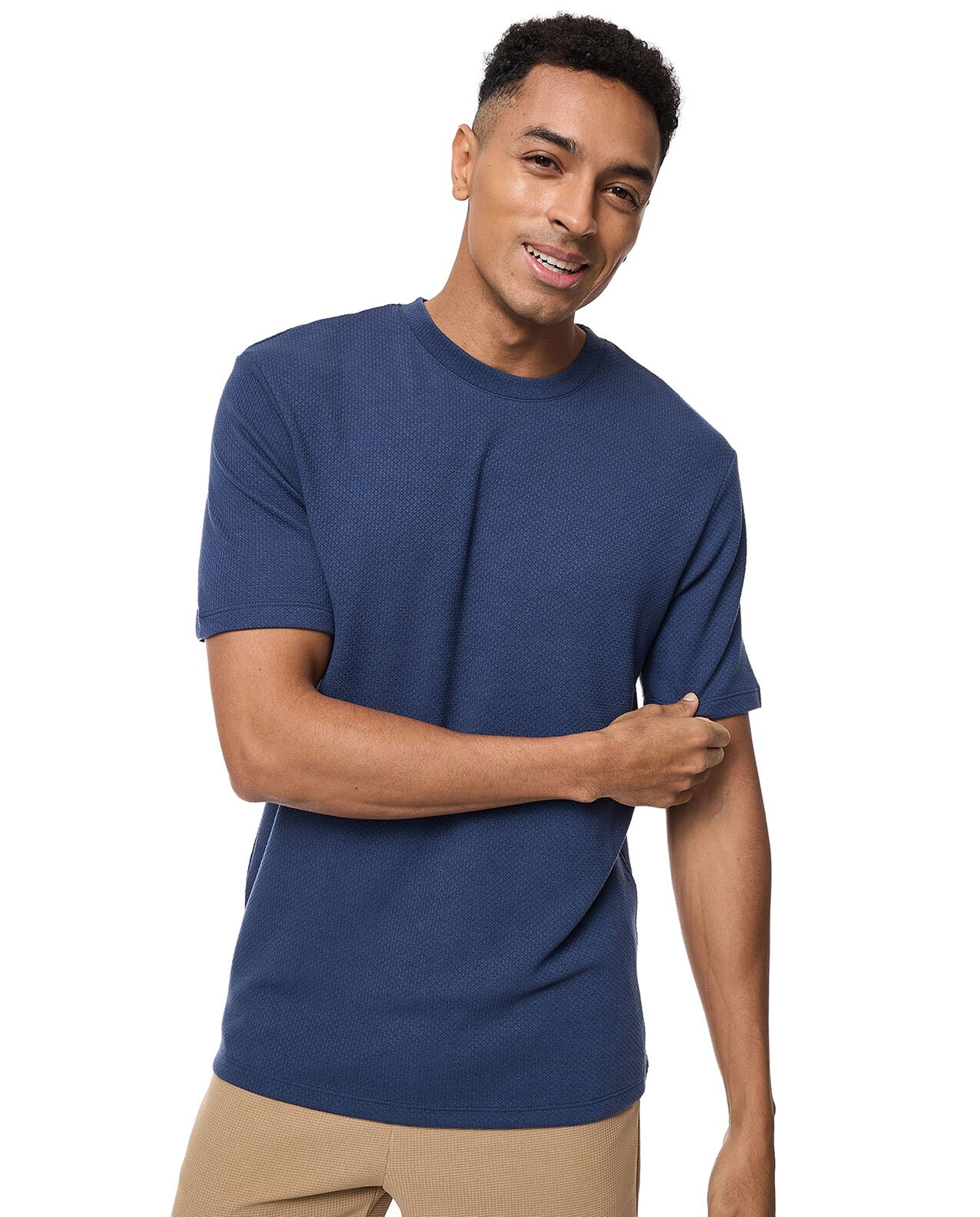 Solid T-shirt with Crew Neck and Short Sleeves