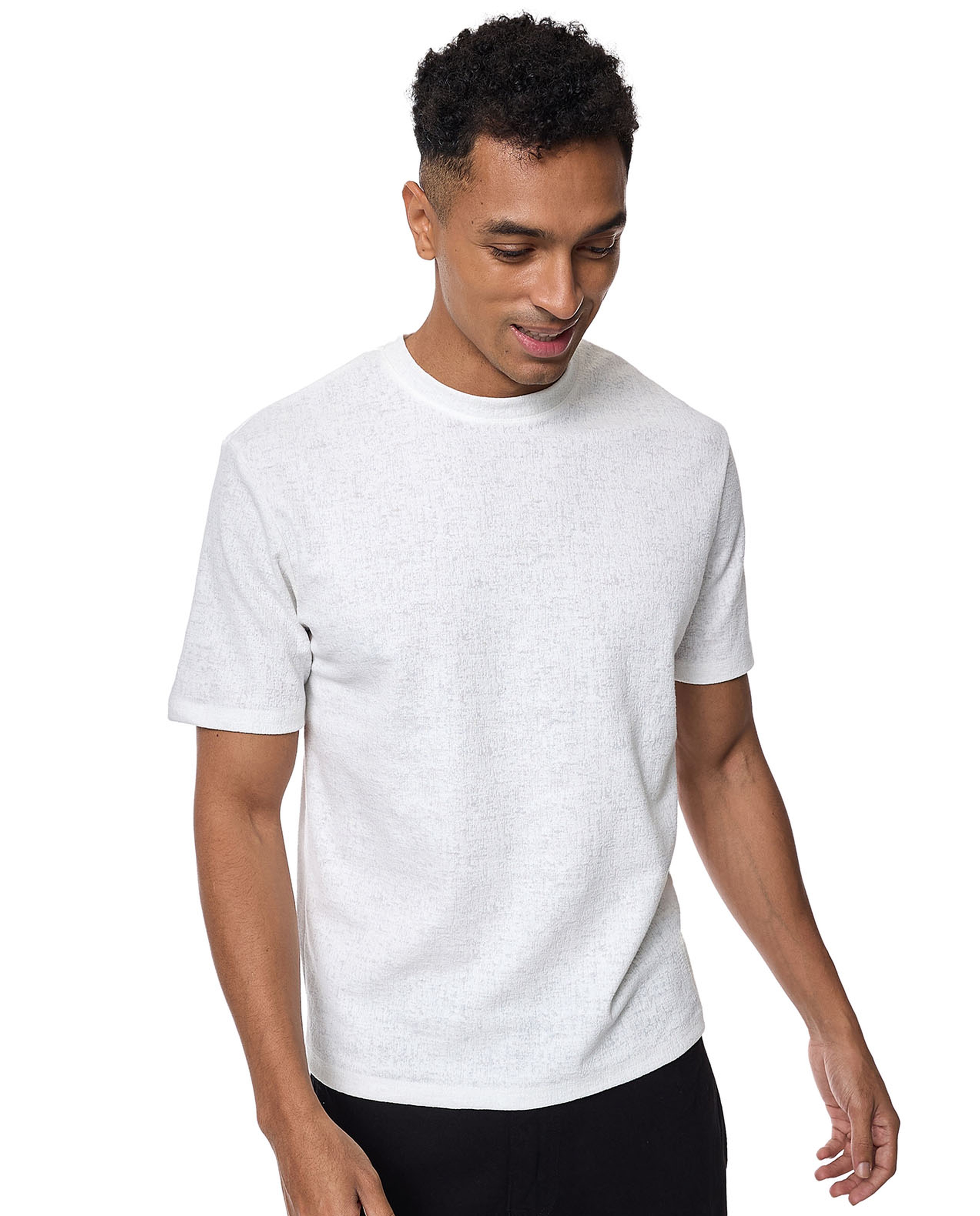 Solid T-shirt with Crew Neck and Short Sleeves