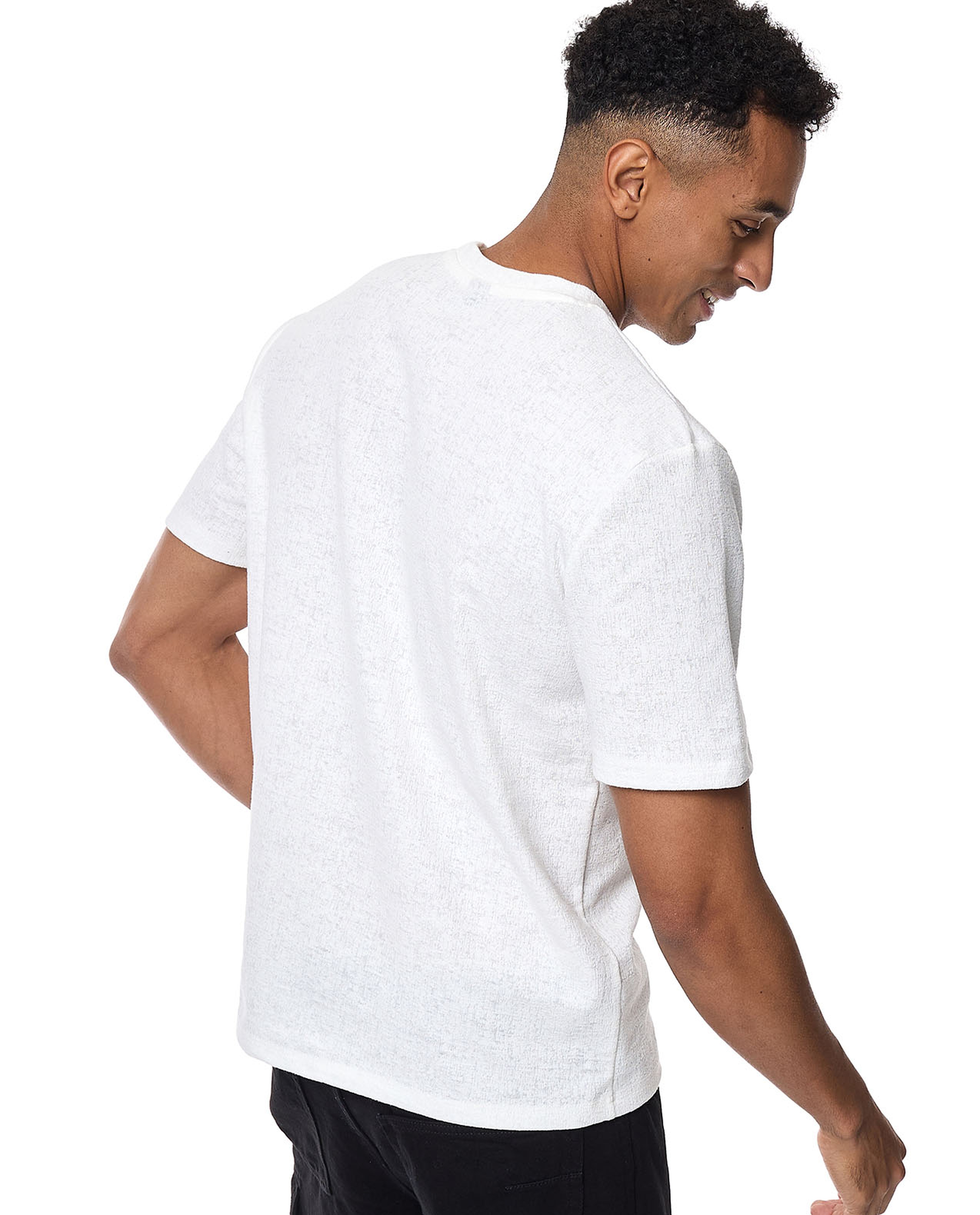 Solid T-shirt with Crew Neck and Short Sleeves
