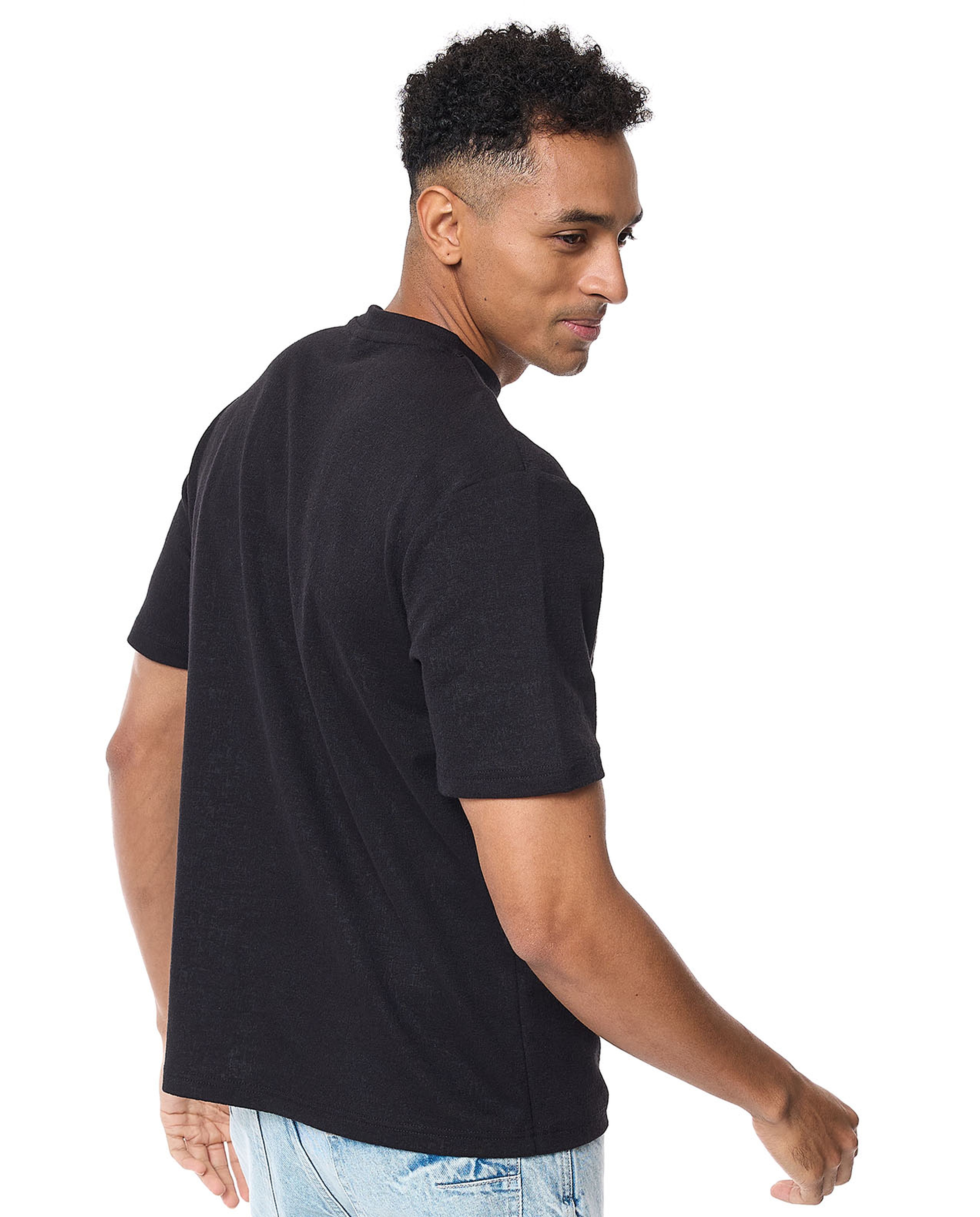 Solid T-shirt with Crew Neck and Short Sleeves