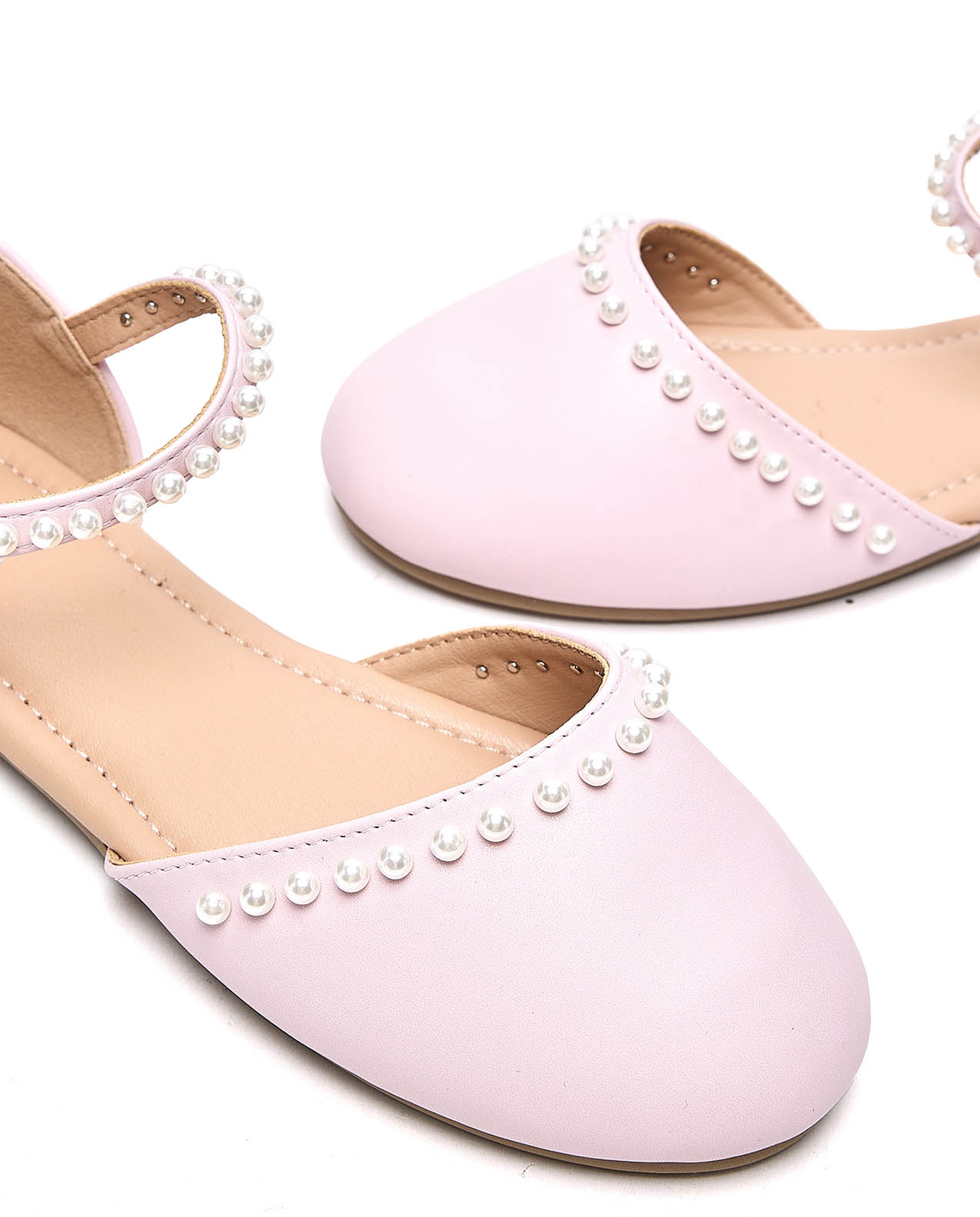 Pearl Embellished Flat Shoes