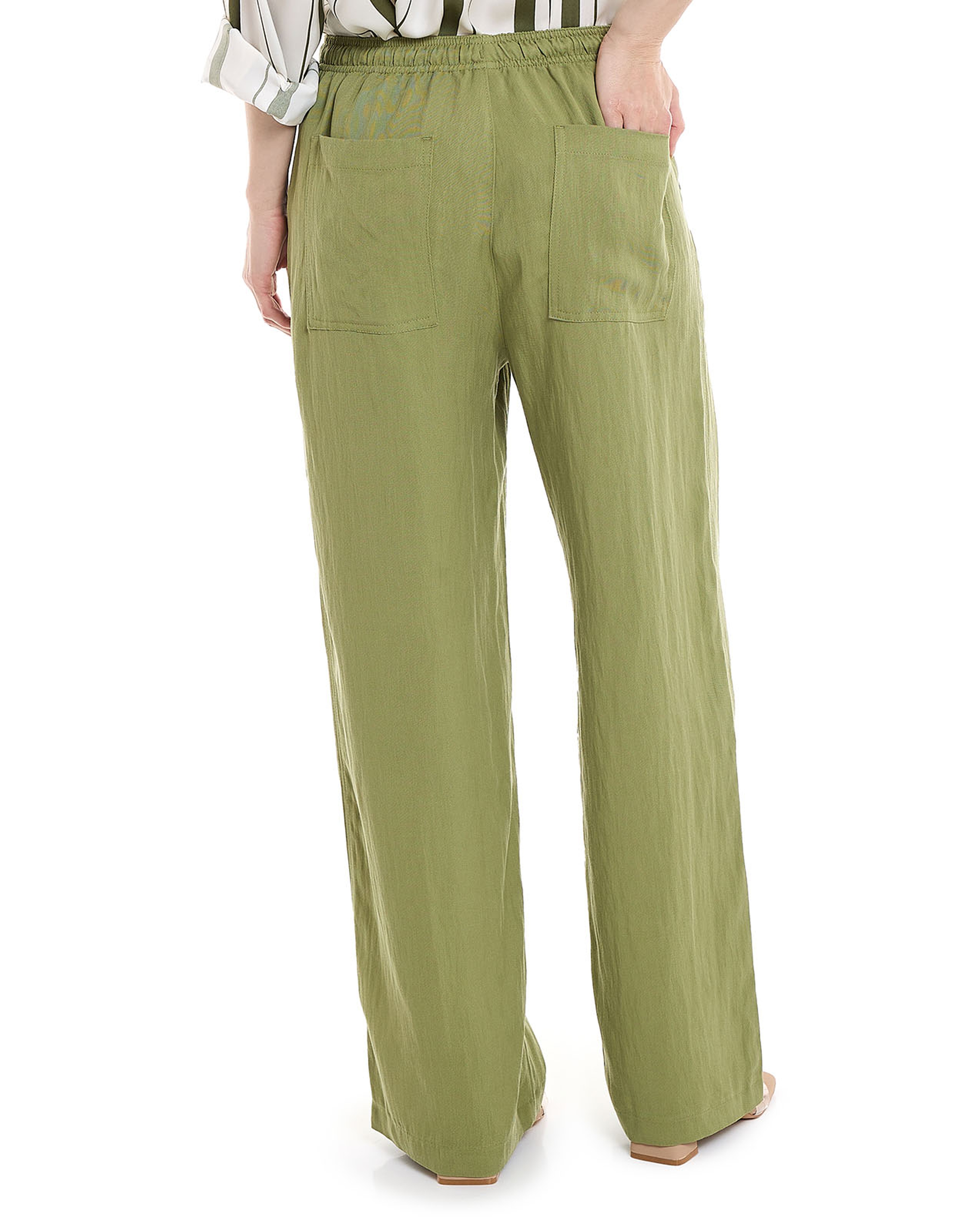 Solid Pants with Drawstring Waist