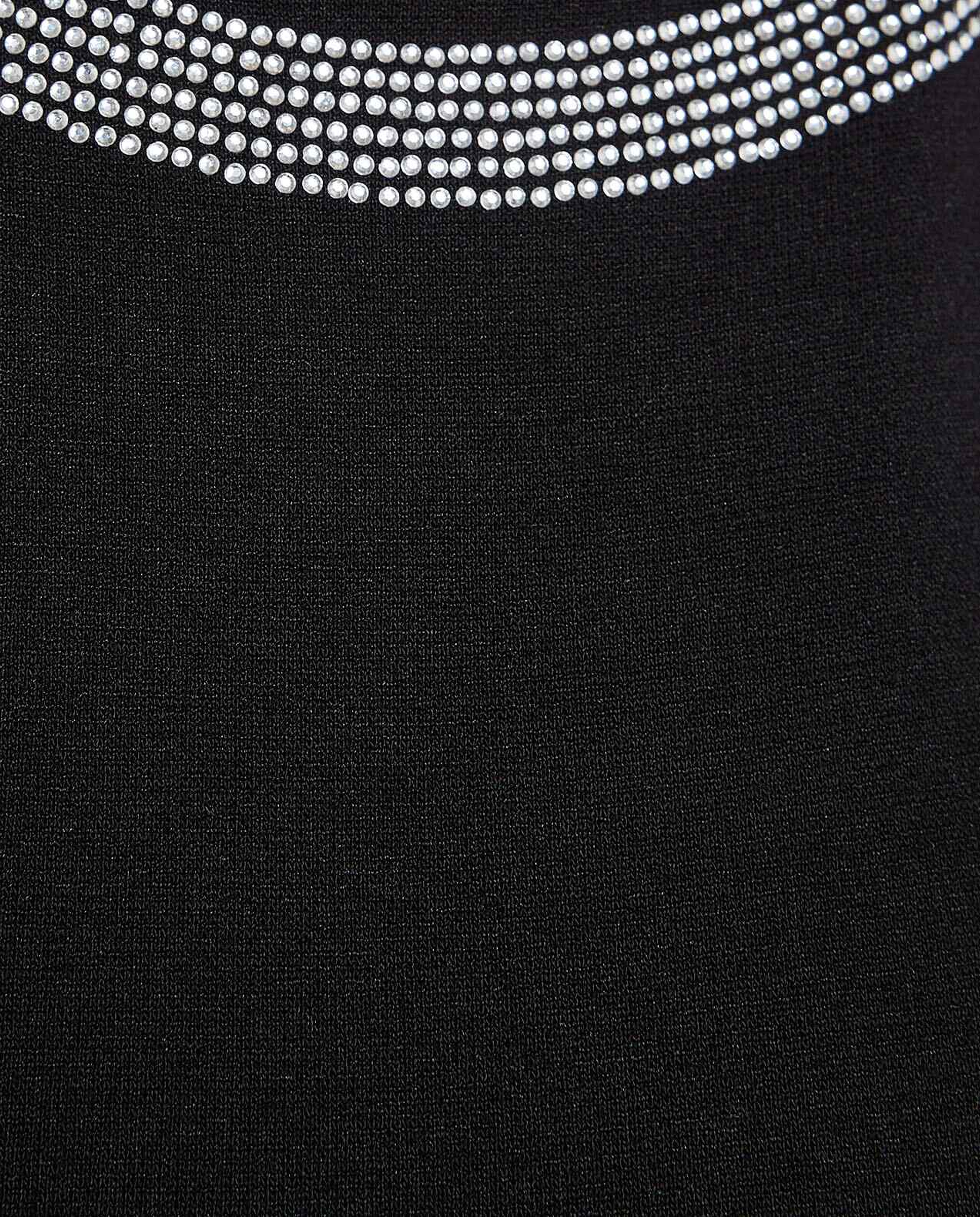Embellished Sleeveless Top with Round Neck