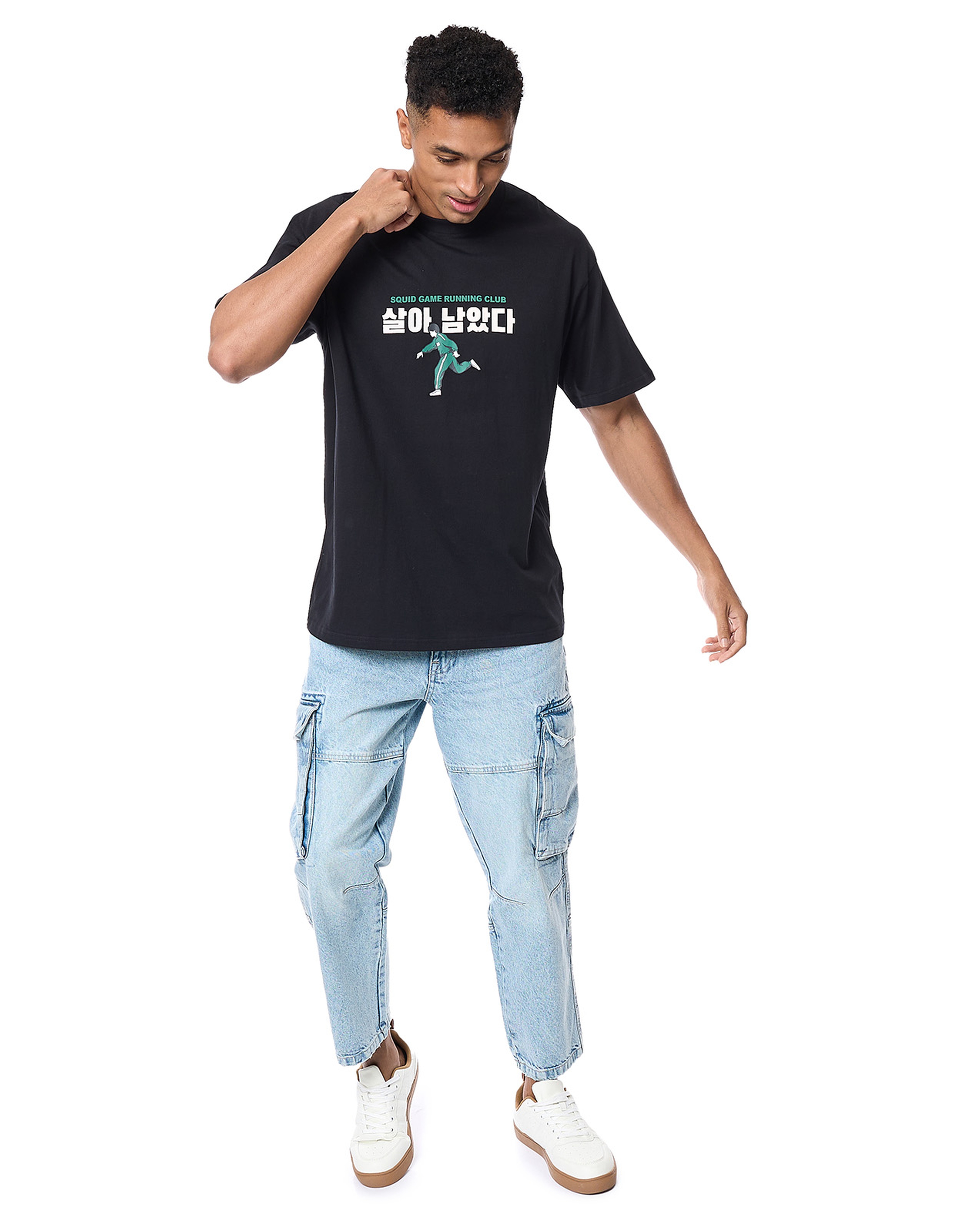 Printed T-Shirt with Crew Neck and Short Sleeves