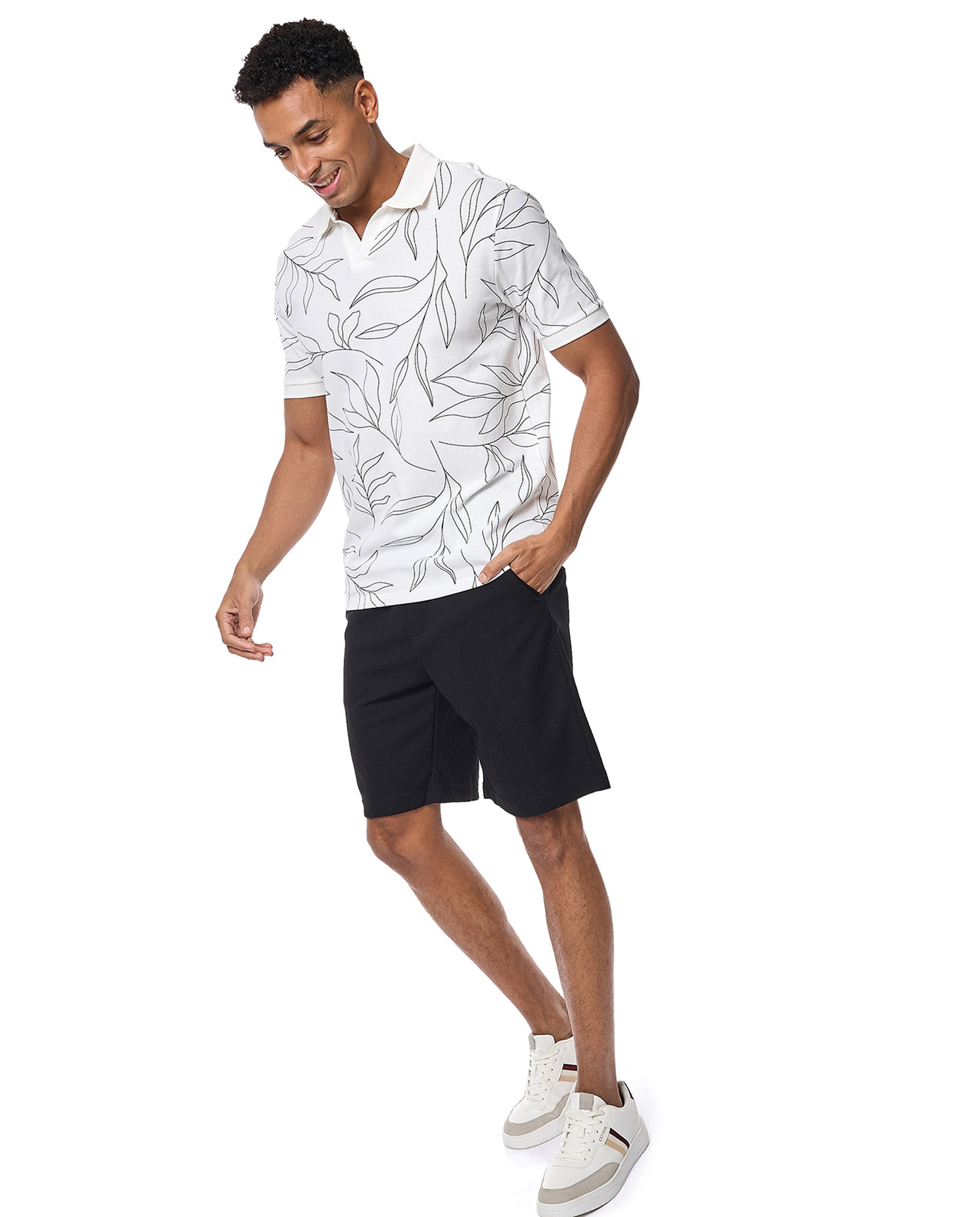 Printed Polo T-Shirt and Short Sleeves