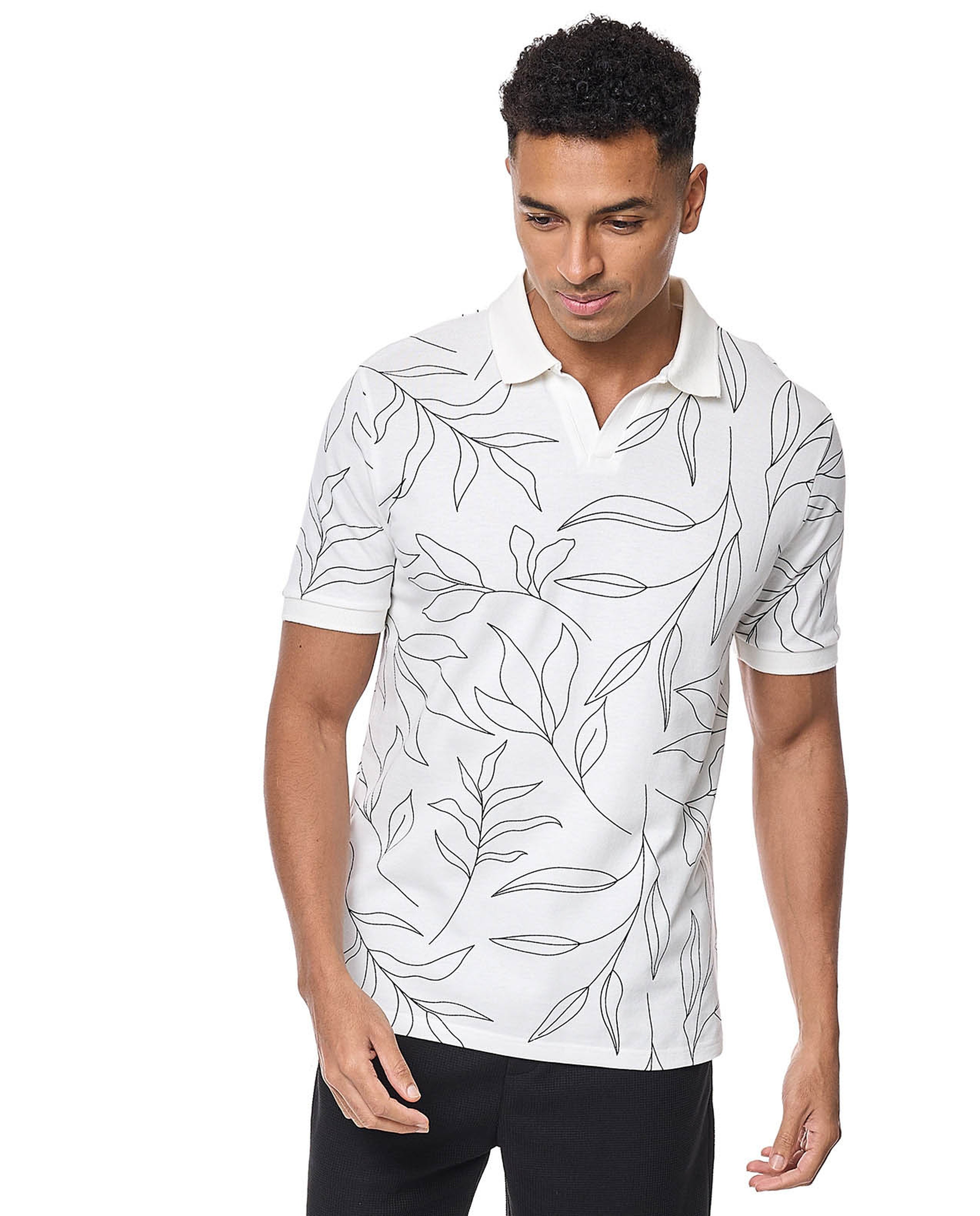 Printed Polo T-Shirt and Short Sleeves