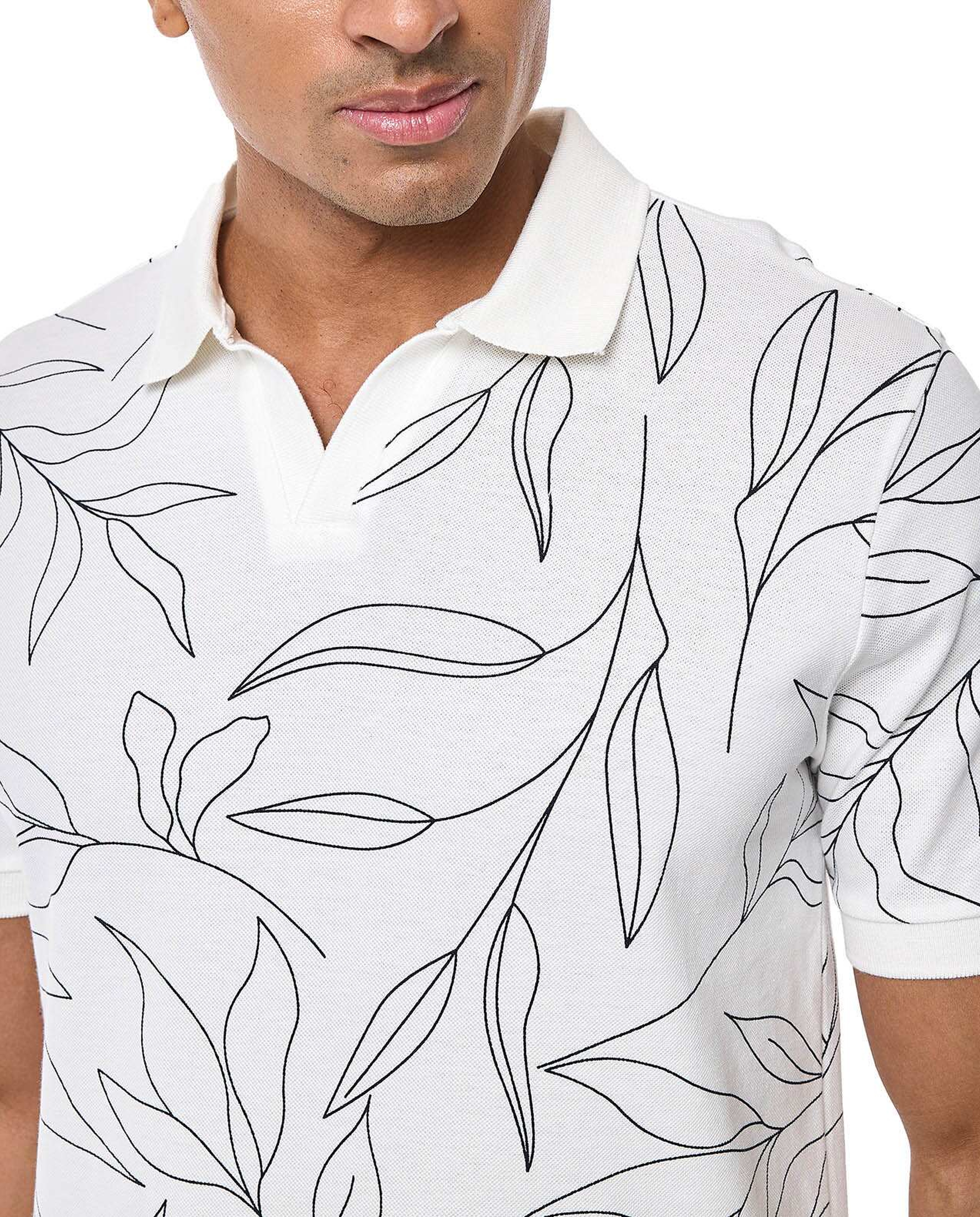 Printed Polo T-Shirt and Short Sleeves