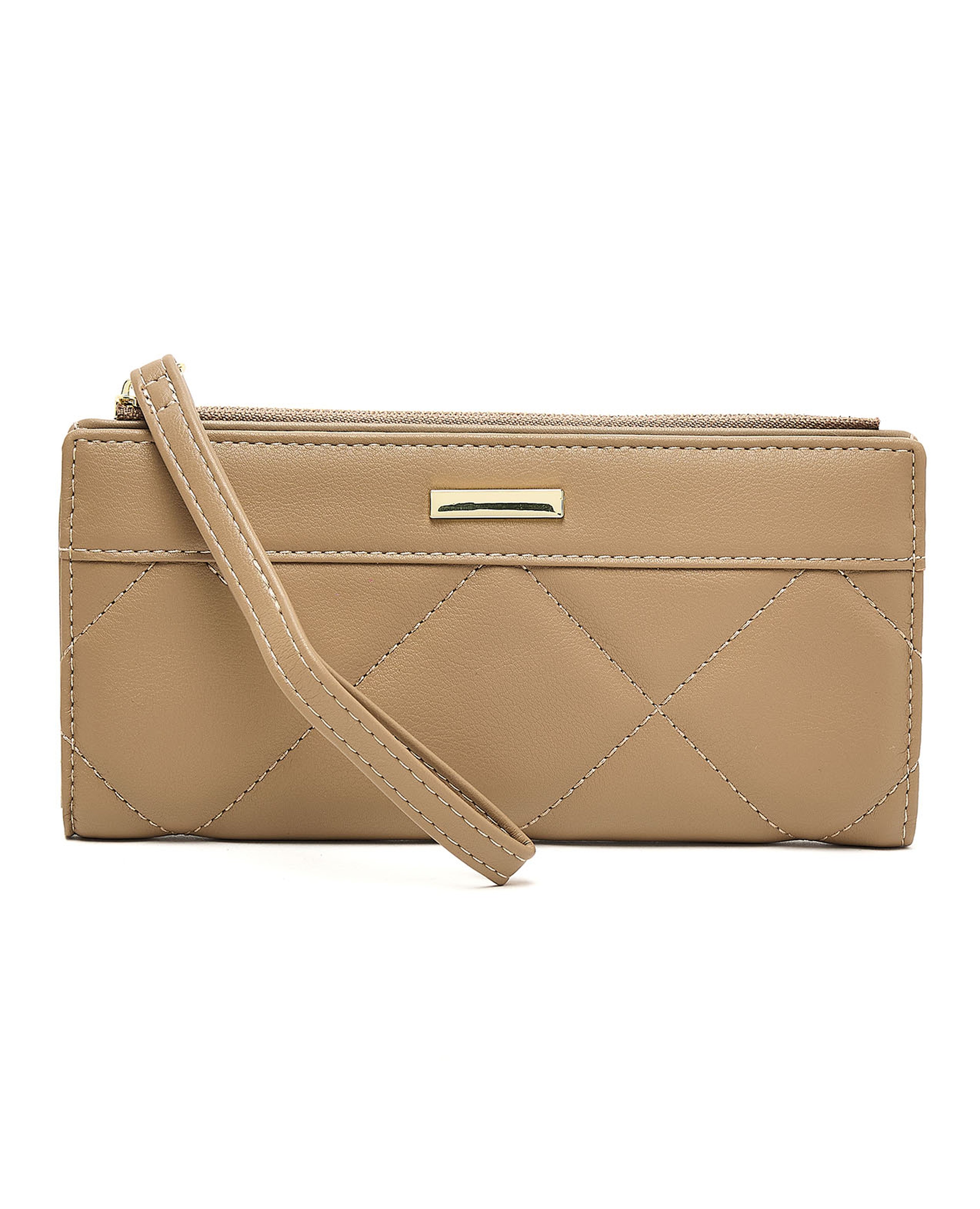 Stitch Detail Long Wallet