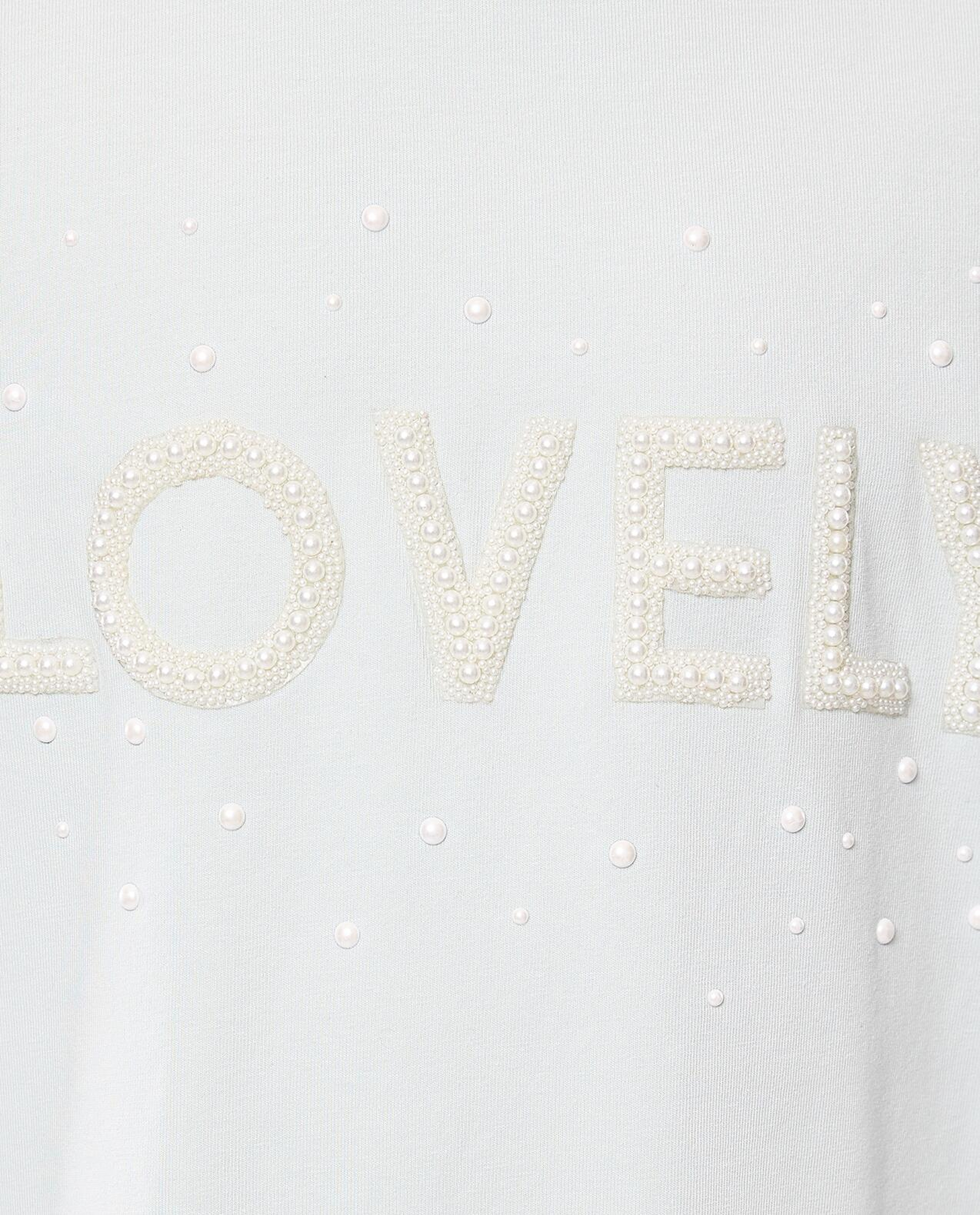 Embroidered T-Shirt with Crew Neck and Short Sleeves