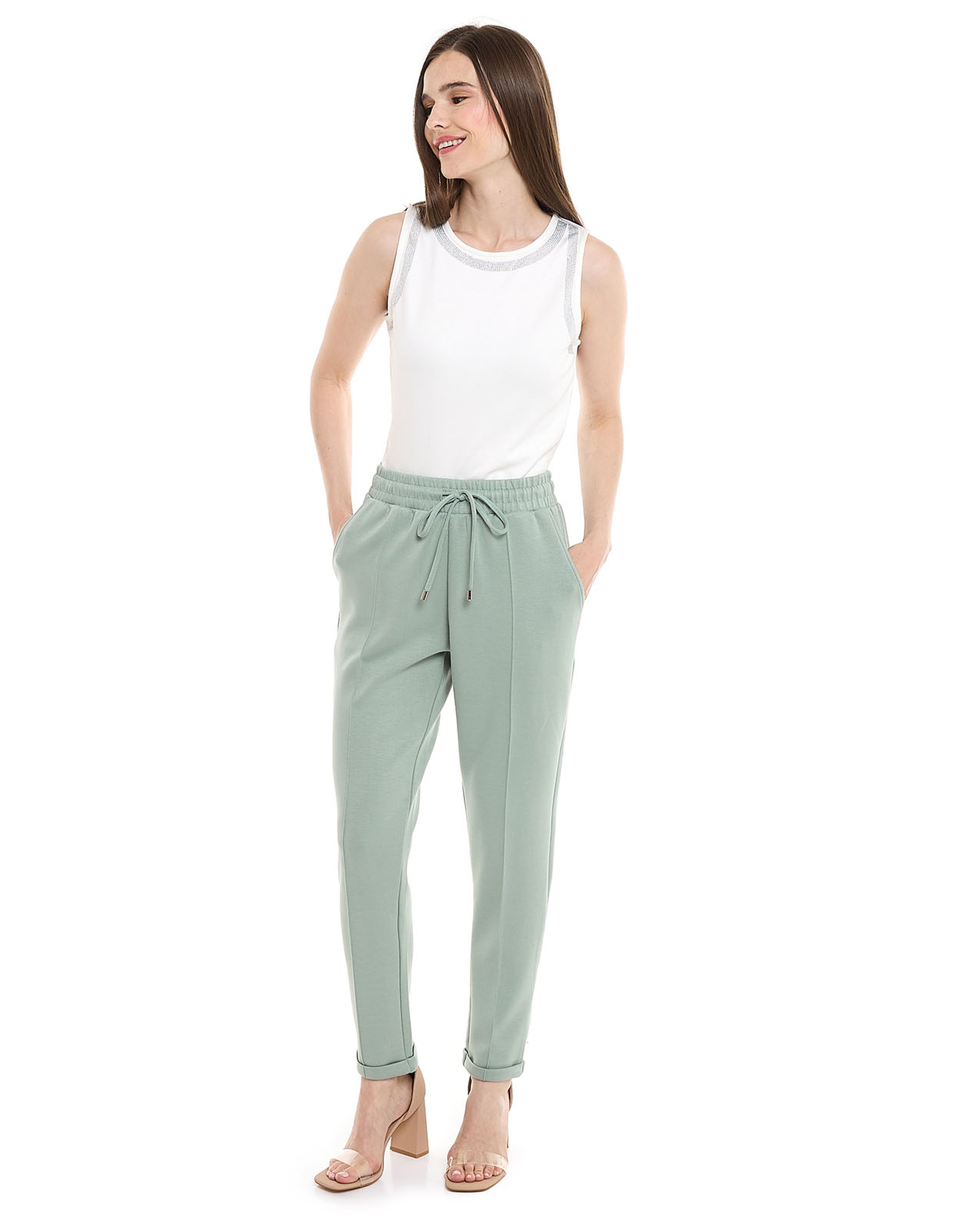 Soli Tapered Fit Pants with Drawstring Waist