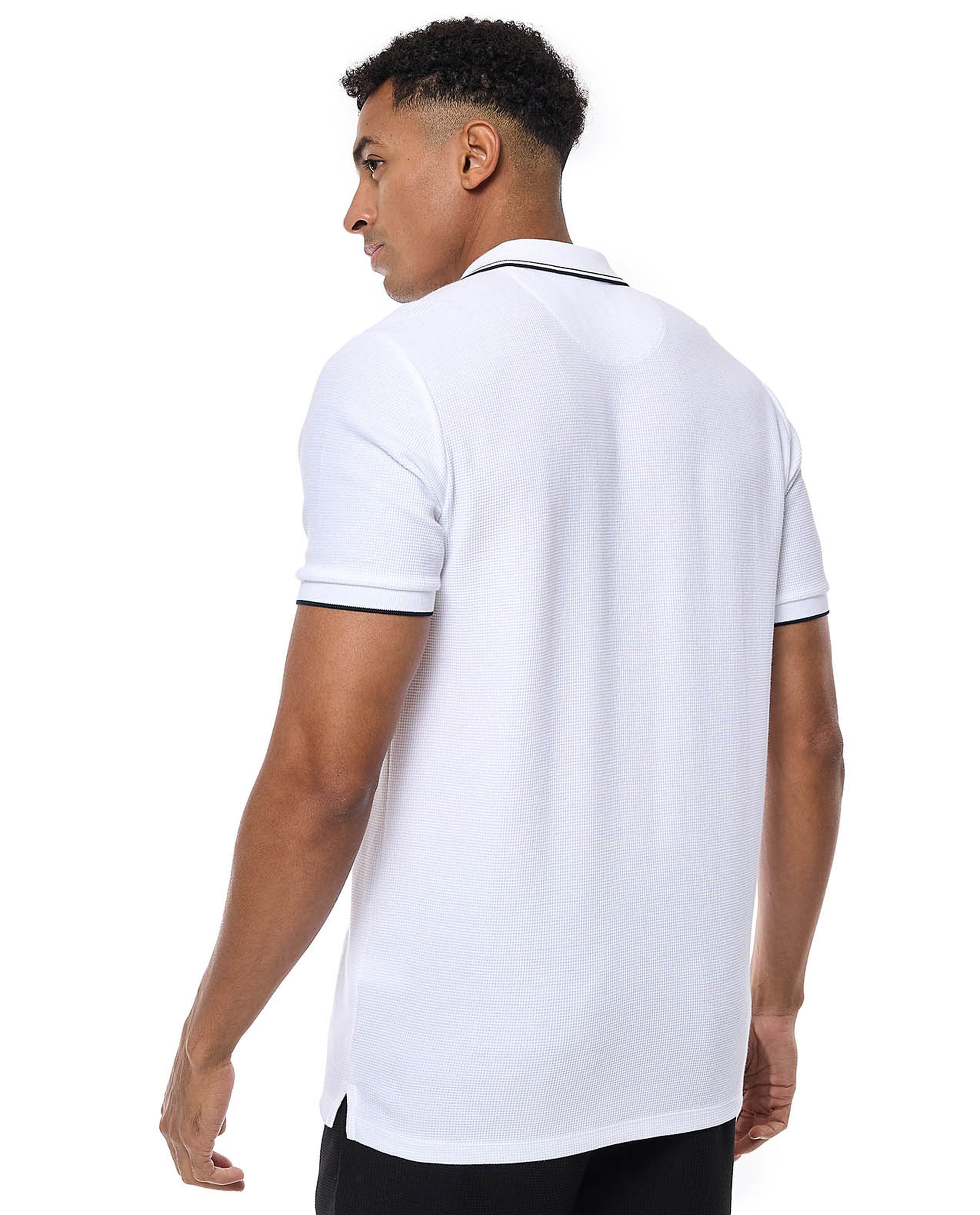 Solid Polo T-Shirt with Short Sleeves