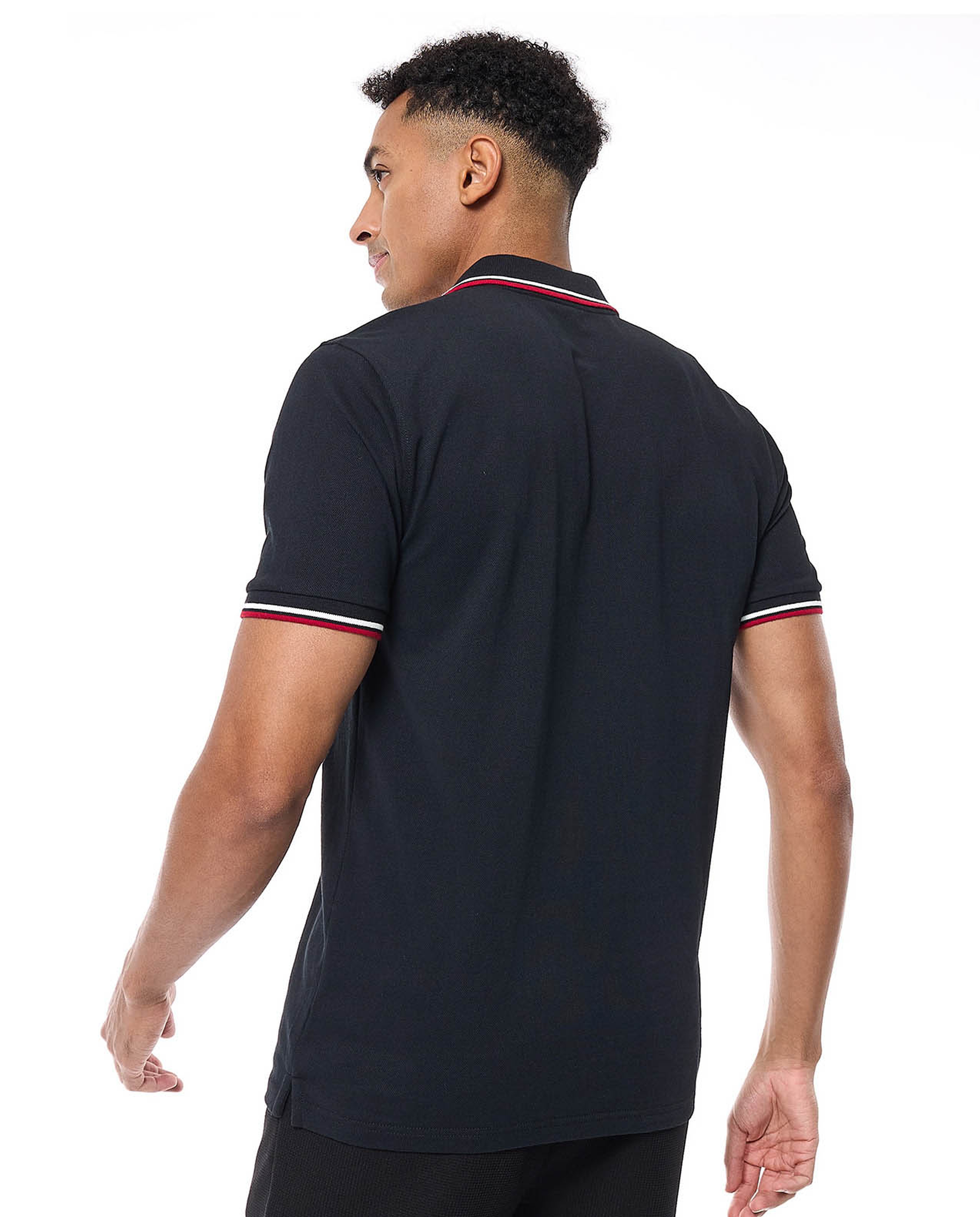 Tipping Detail Polo T-Shirt with Short Sleeves