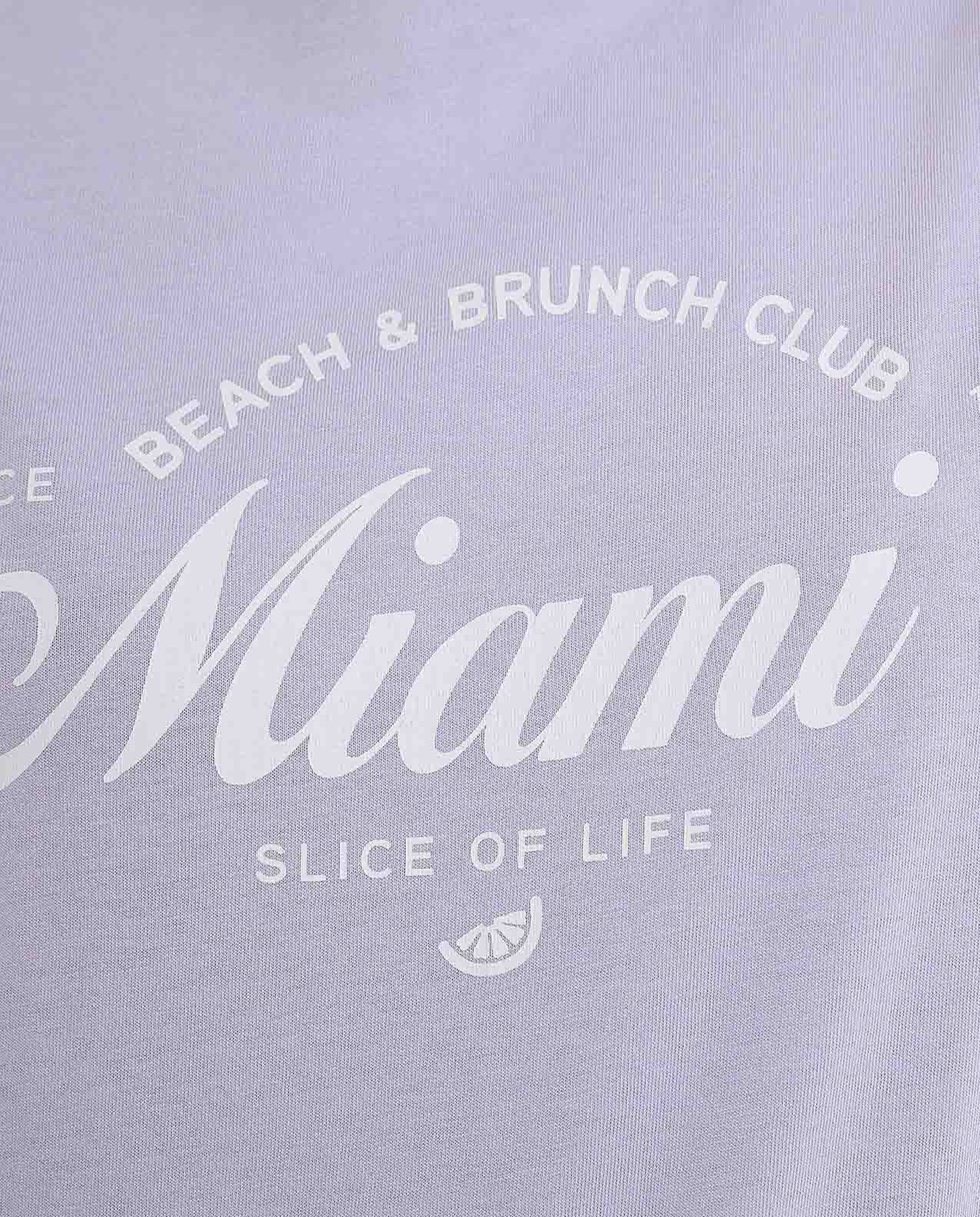 Typography Print T-Shirt with Crew Neck and Short Sleeves