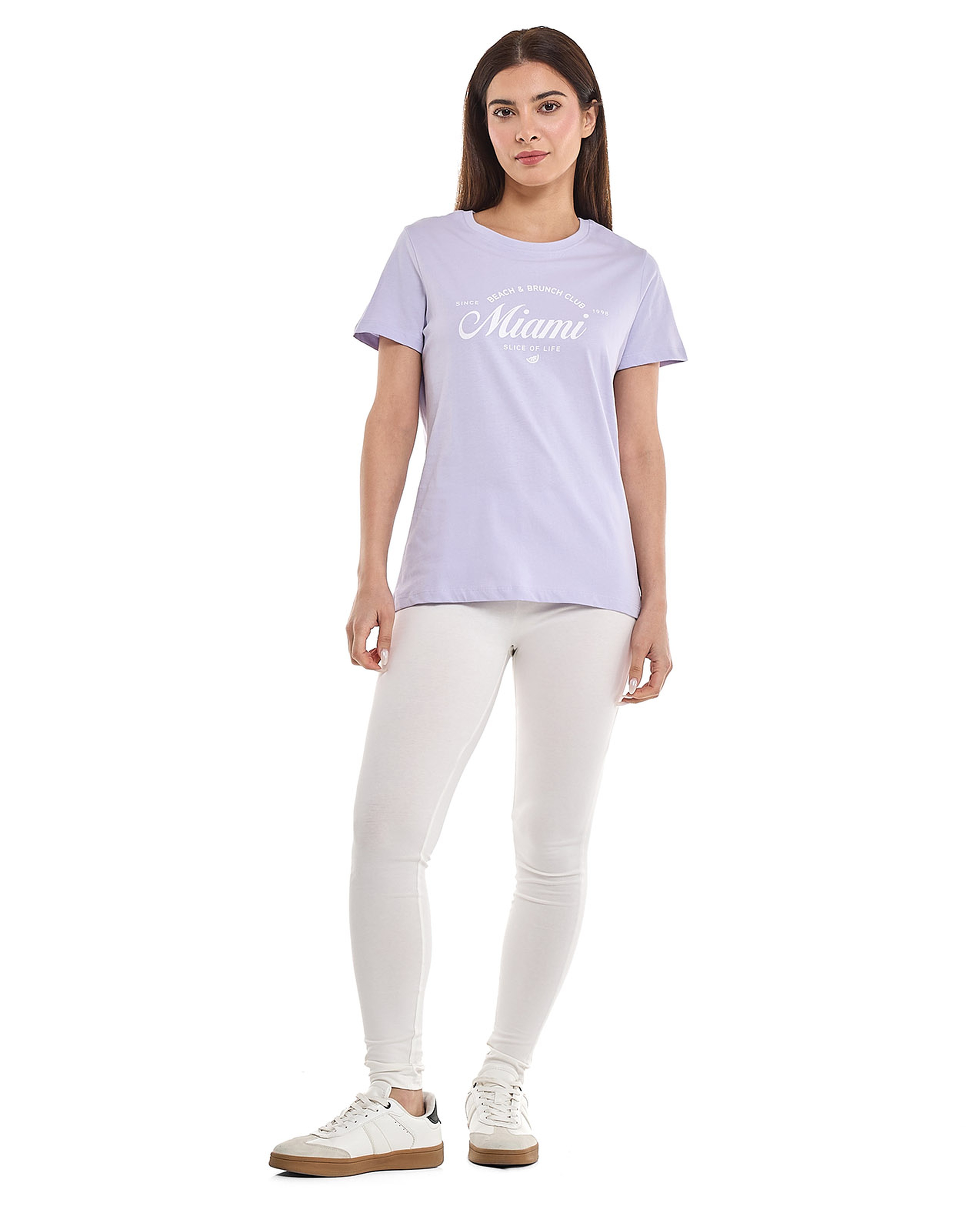 Typography Print T-Shirt with Crew Neck and Short Sleeves