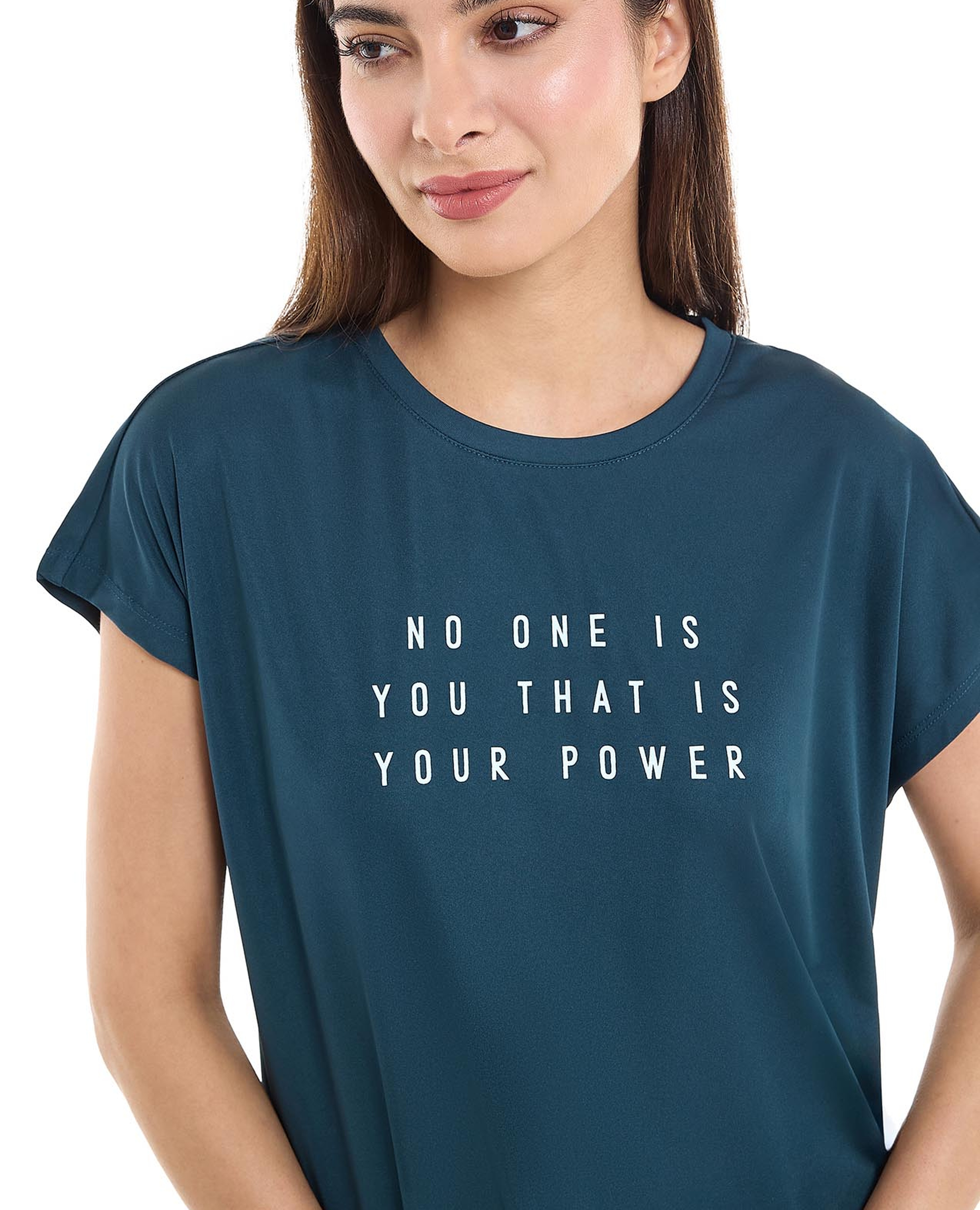 Printed Active T-Shirt with Crew Neck and Short Sleeves