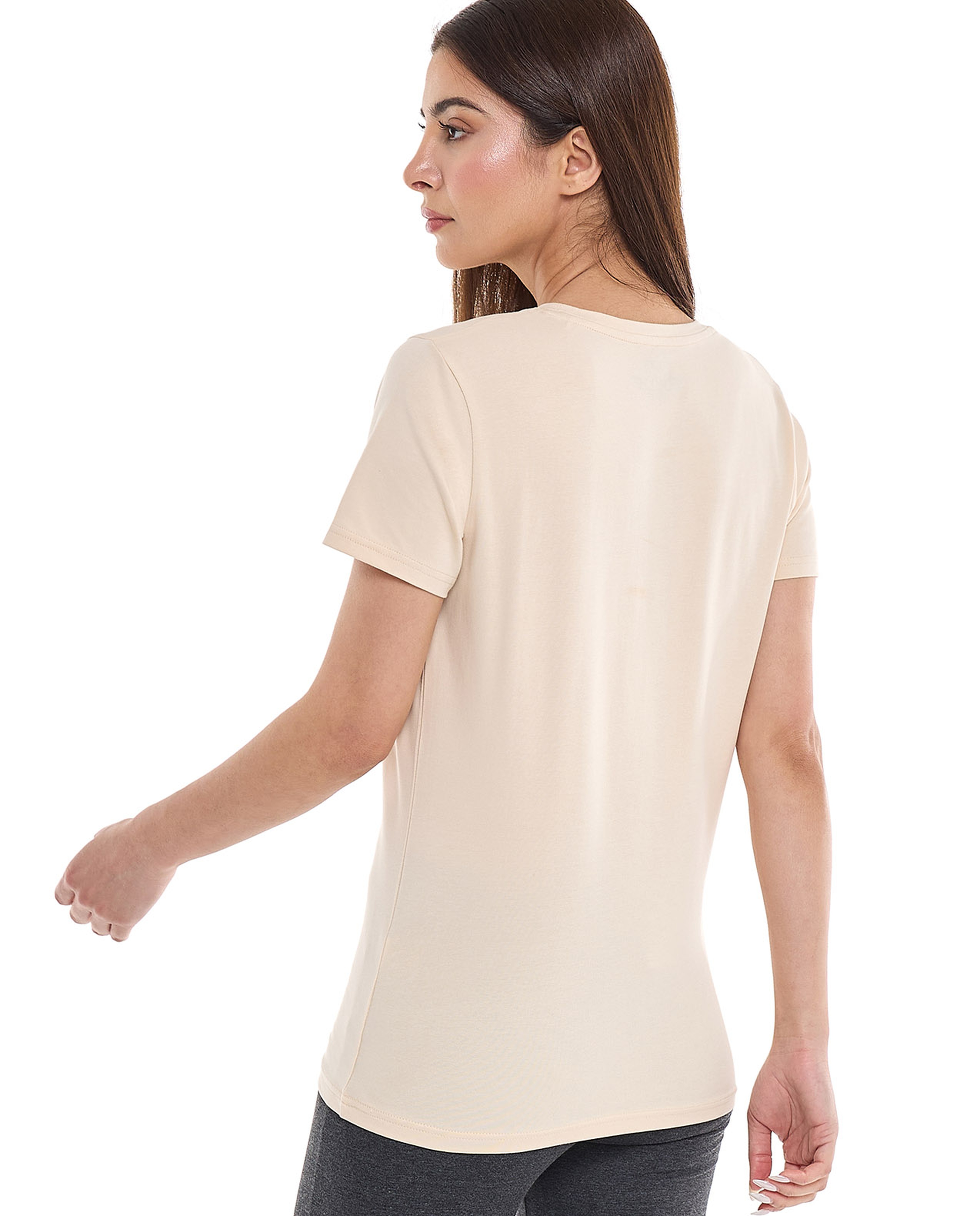 Solid T-Shirt with Crew Neck and Short Sleeves