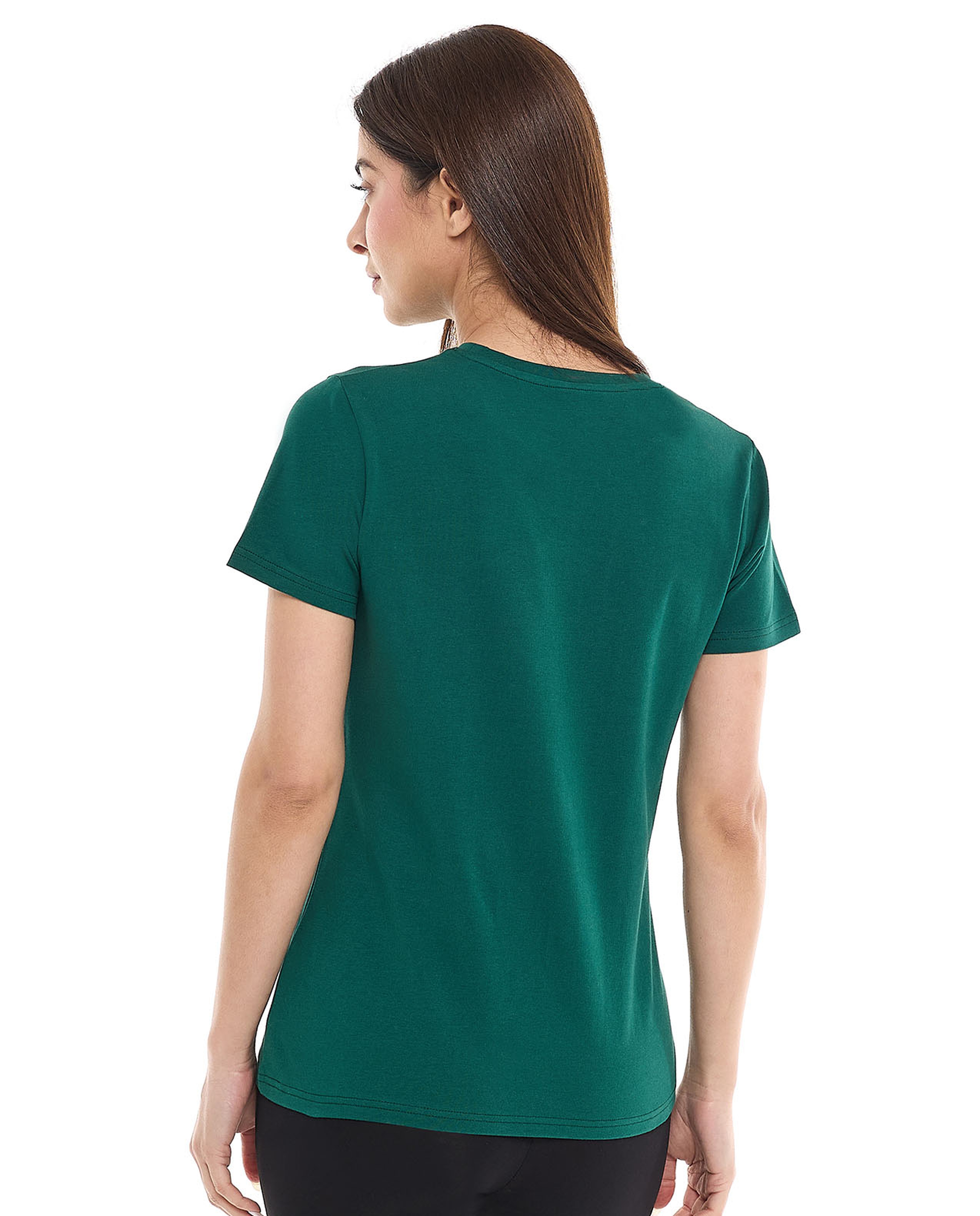 Solid T-Shirt with Crew Neck and Short Sleeves