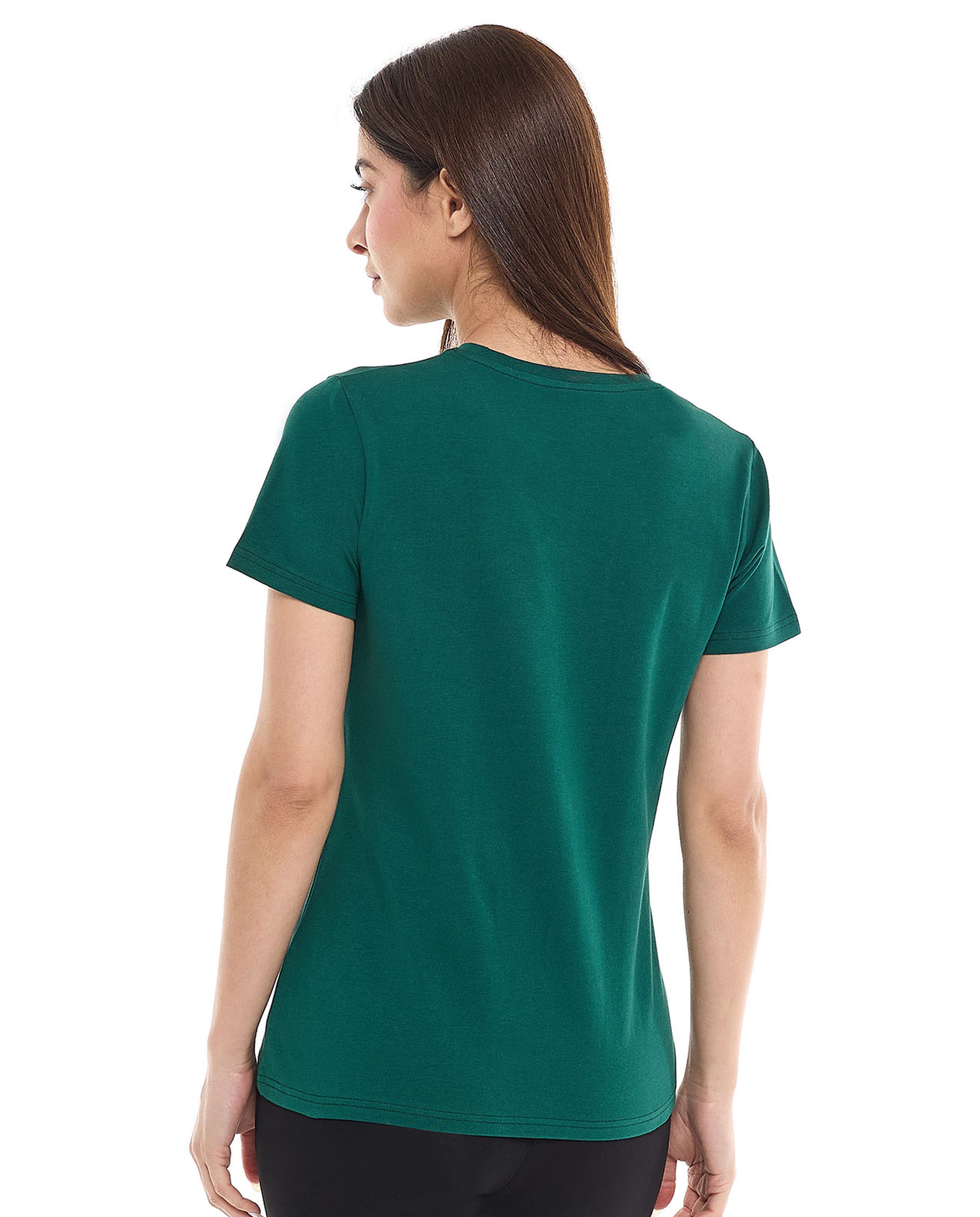 Solid T-Shirt with Crew Neck and Short Sleeves