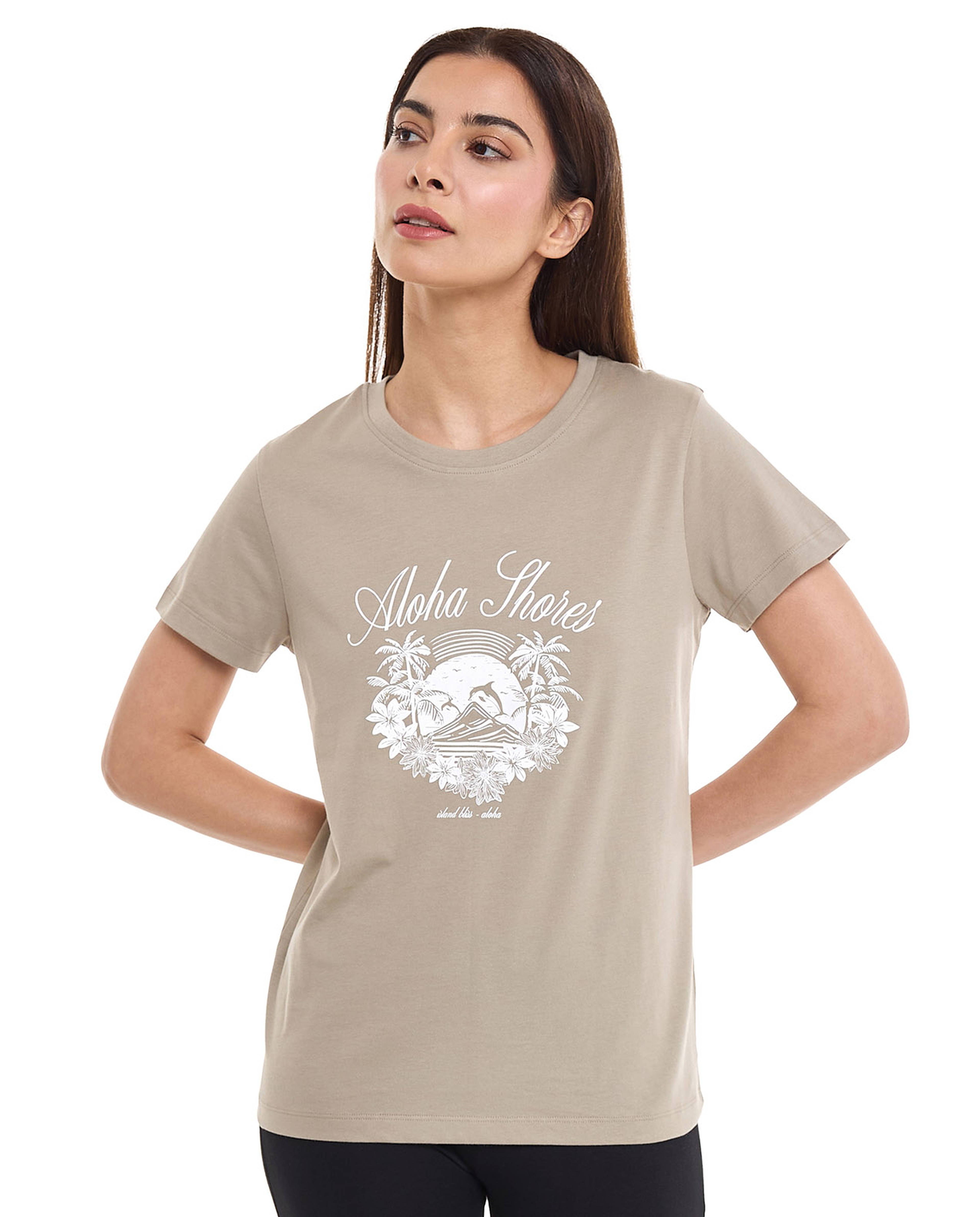 Printed T-Shirt with Crew Neck and Short Sleeves