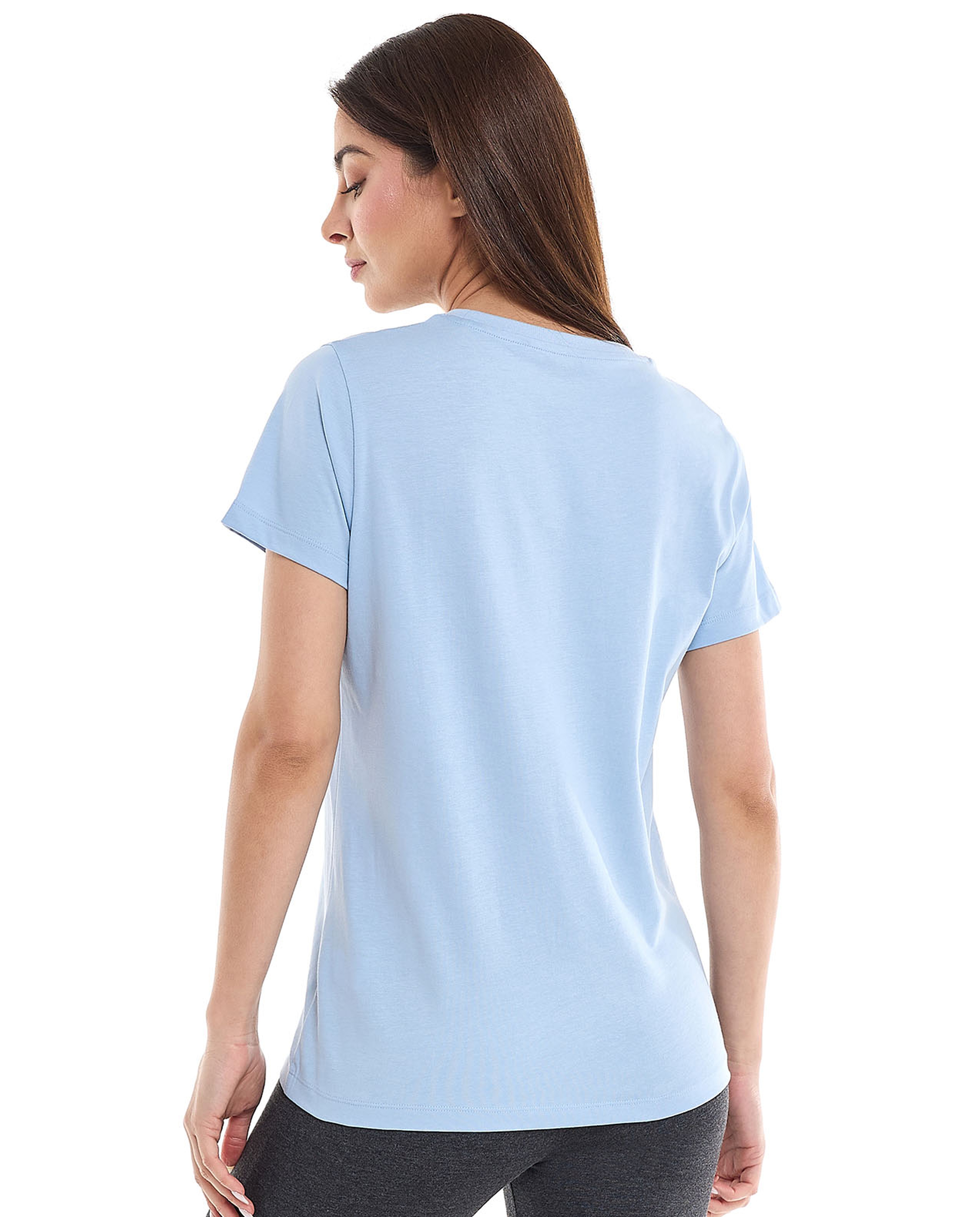 Typography Print T-Shirt with Crew Neck and Short Sleeves