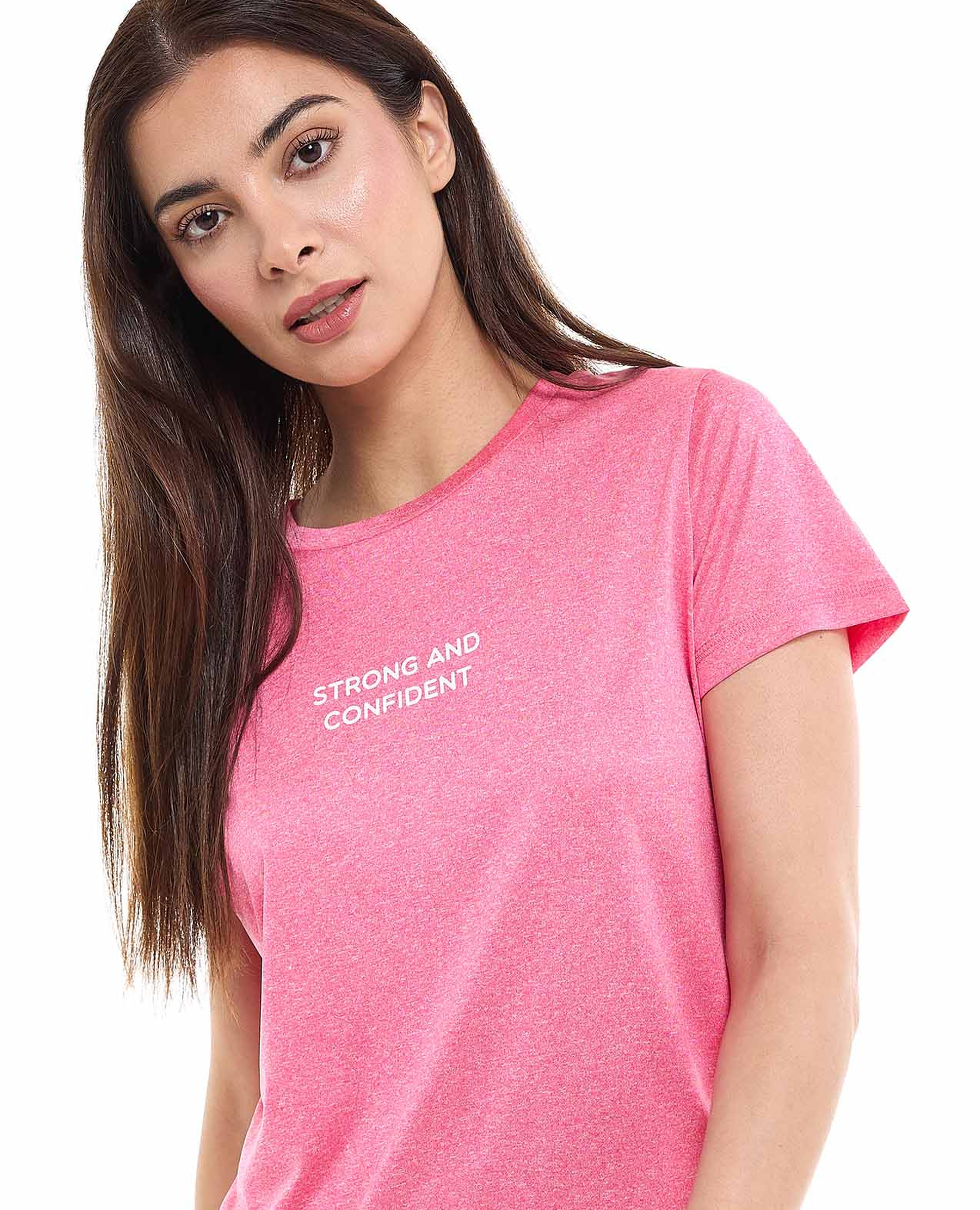 Printed Active T-Shirt with Crew Neck and Short Sleeves