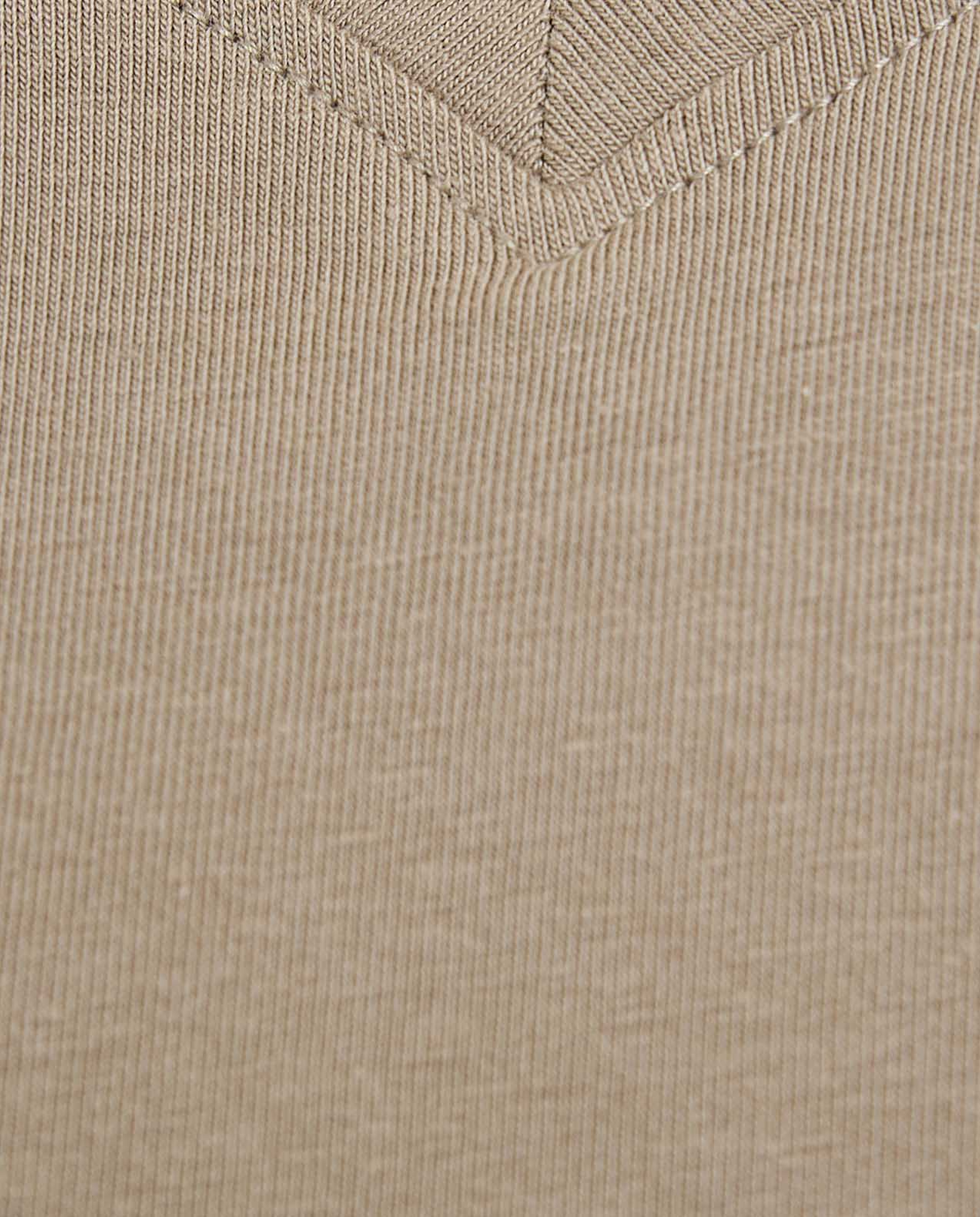 Solid T-Shirt with V-Neck and Short Sleeves