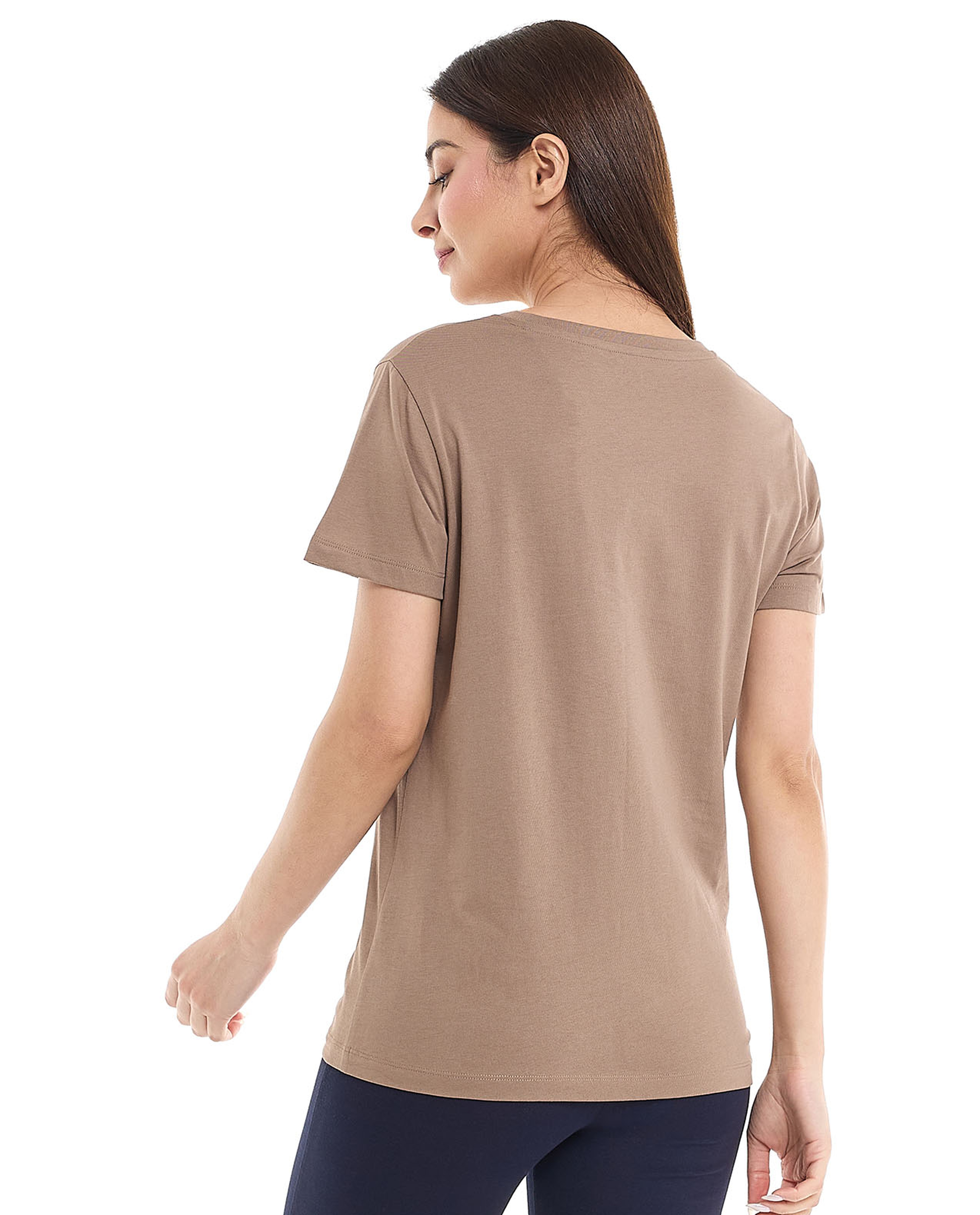 Typography Print T-Shirt with Crew Neck and Short Sleeves