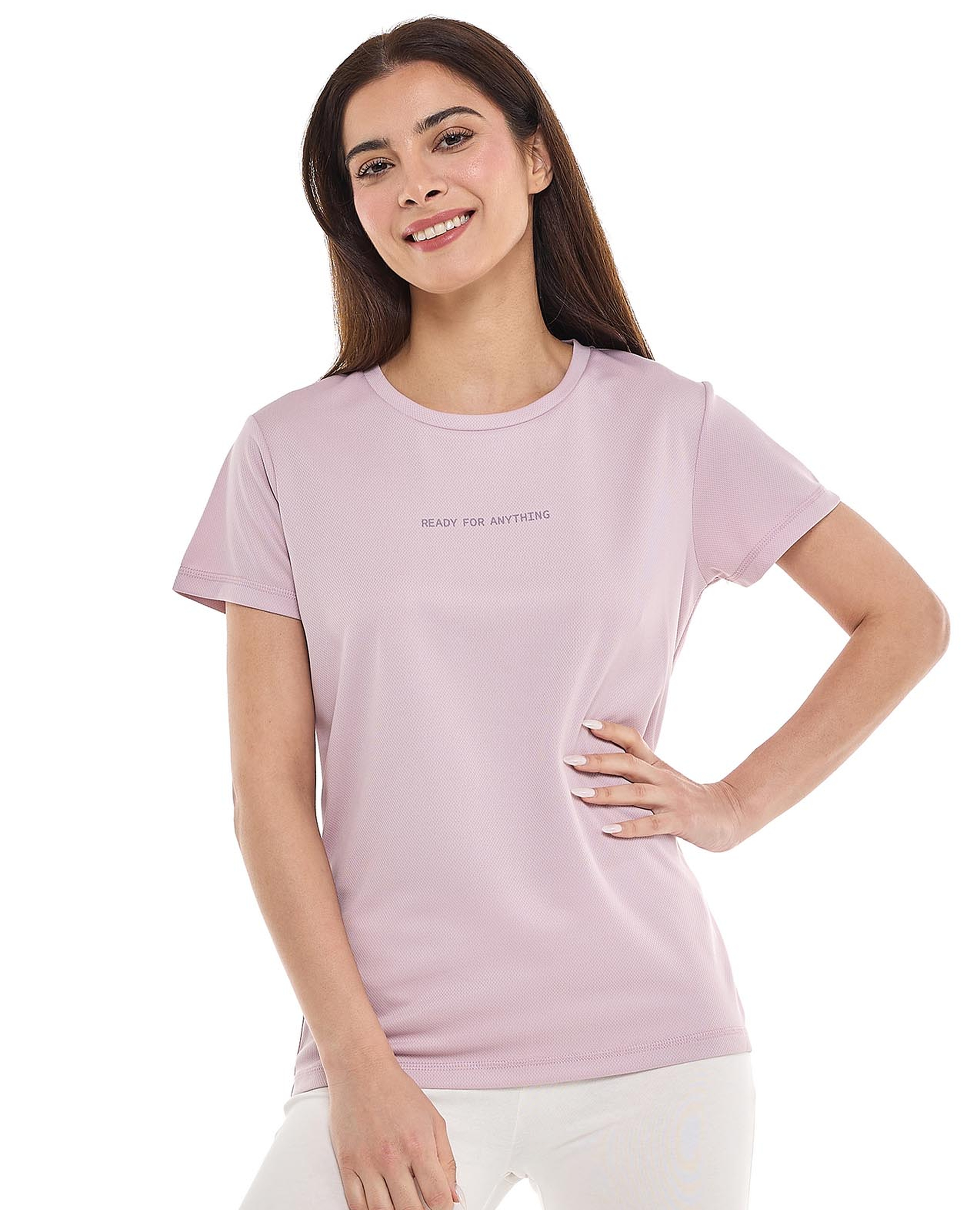 Printed Active T-Shirt with Crew Neck and Short Sleeves