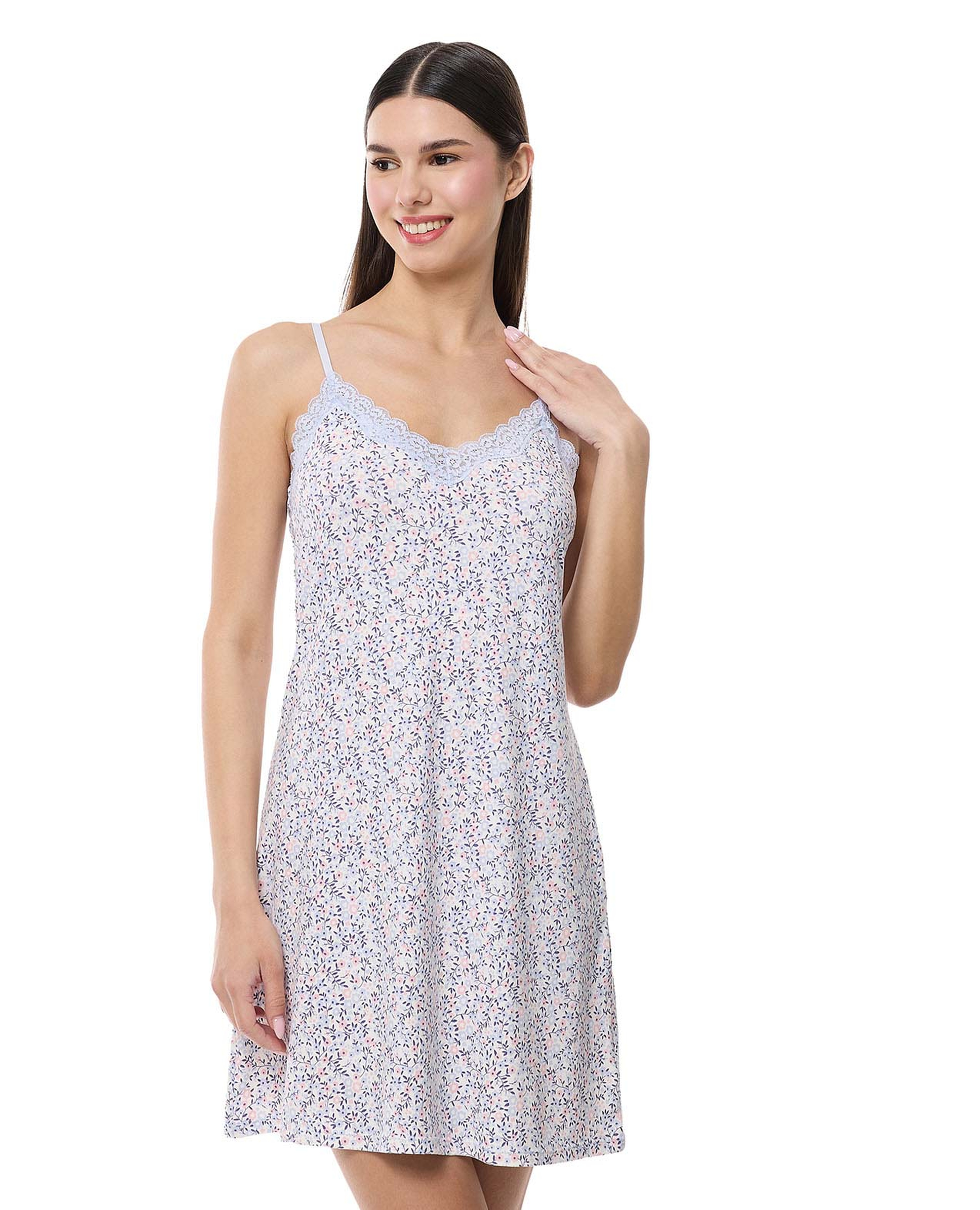 Printed Strappy Nightdress