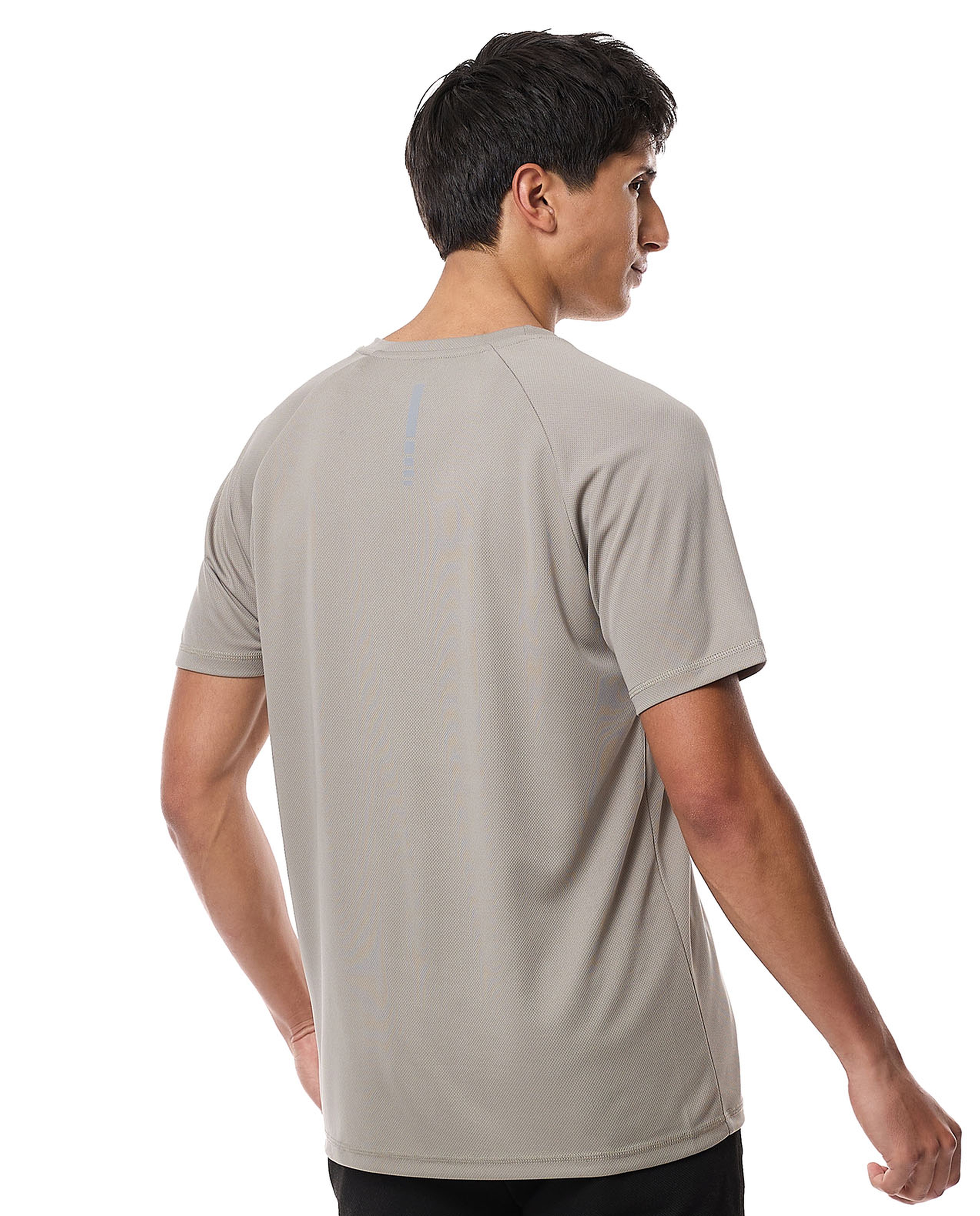 Logo Detail Active T-Shirt with Crew Neck and Short Sleeves