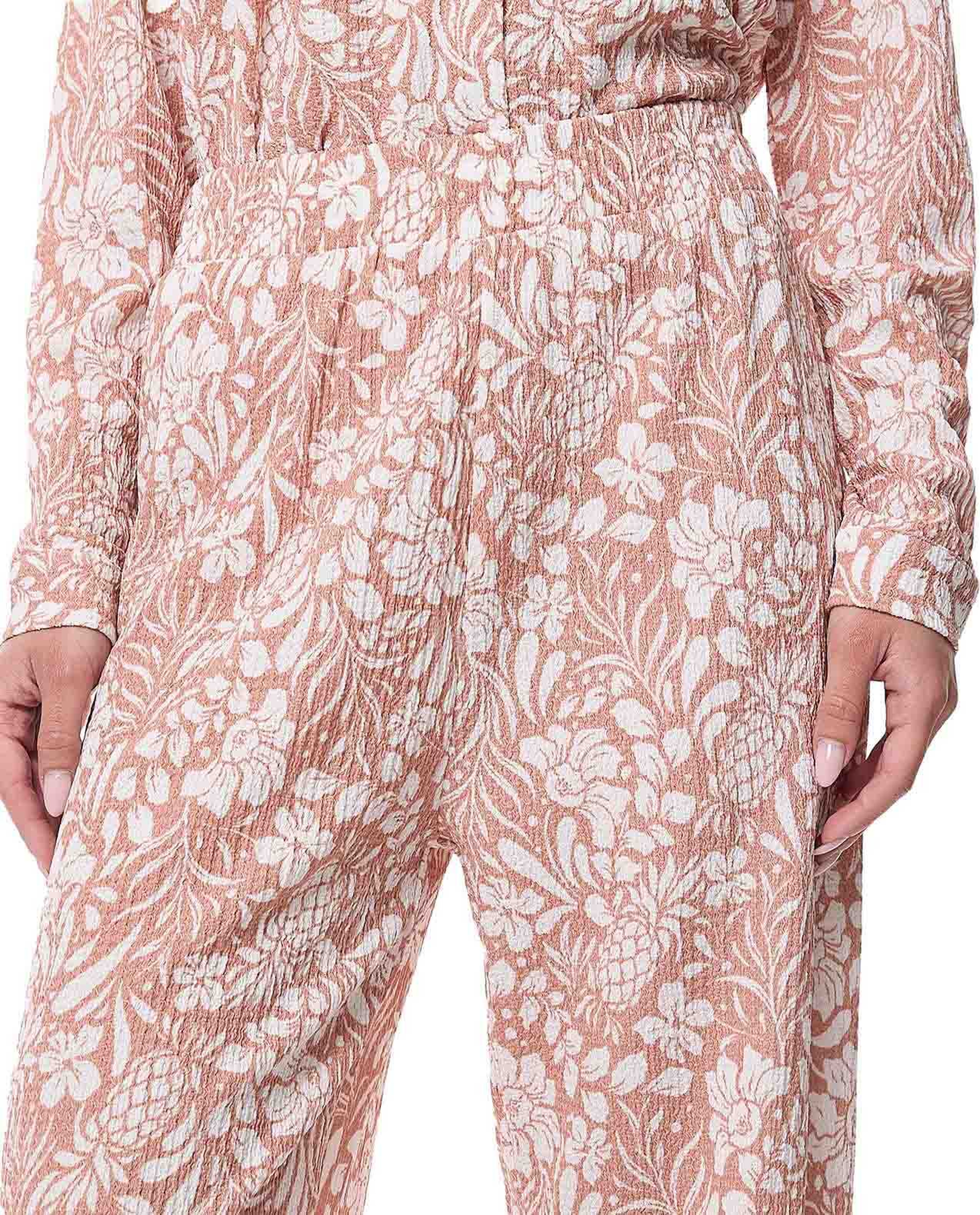 Printed Straight Fit Pants with Elastic Waist