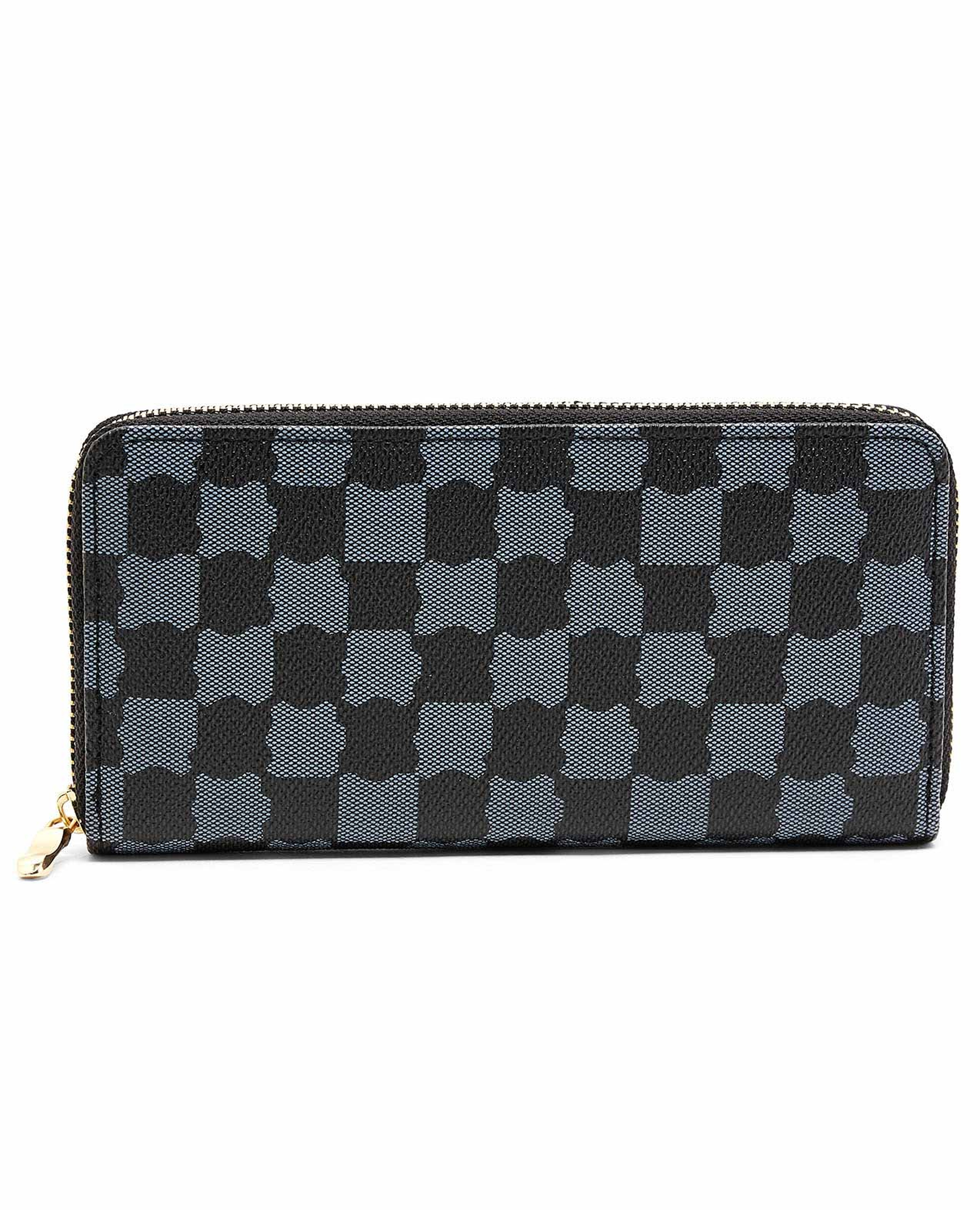 Patterned Zip-Around Wallet